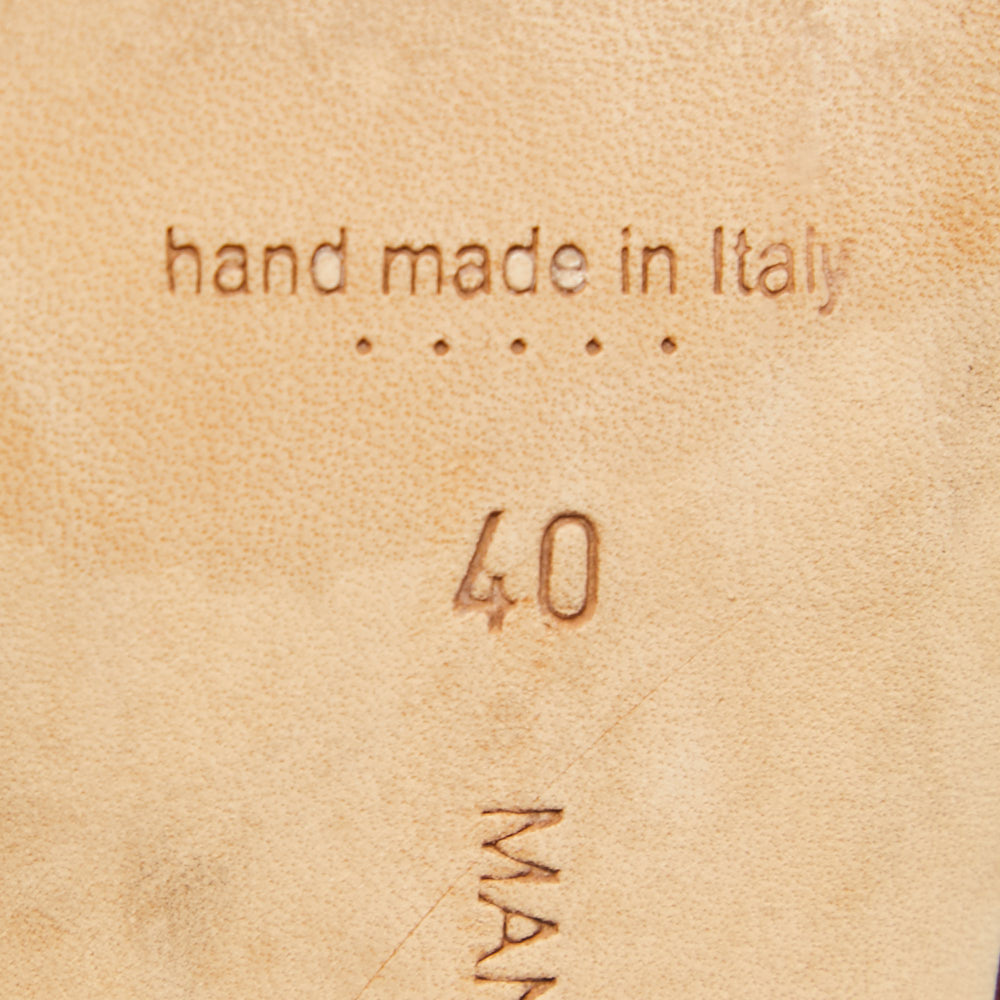 Manolo Blahnik Tricolor Velvet D'orsay Pumps Size 40