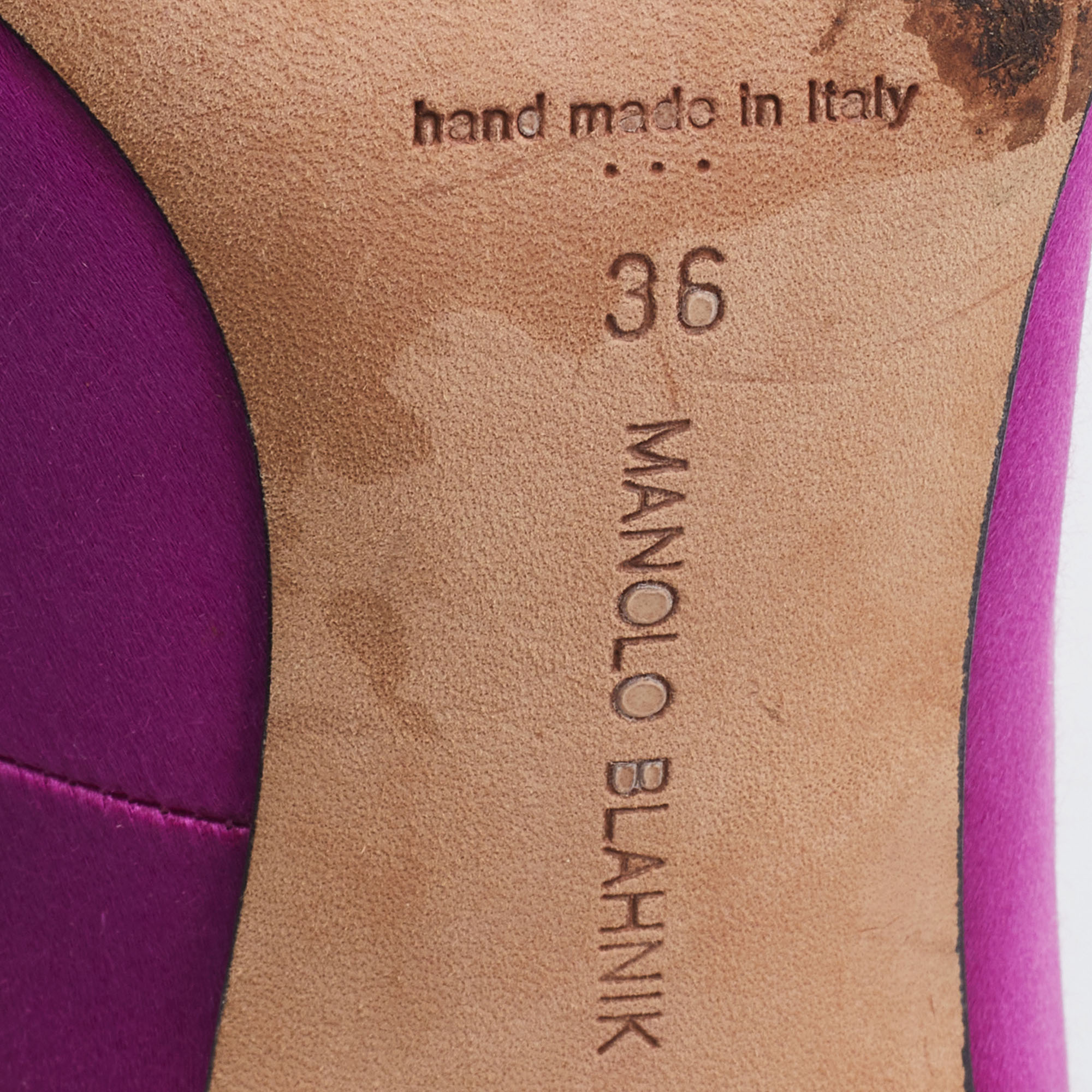 Manolo Blahnik Pink Satin Hangisi Pumps Size 36