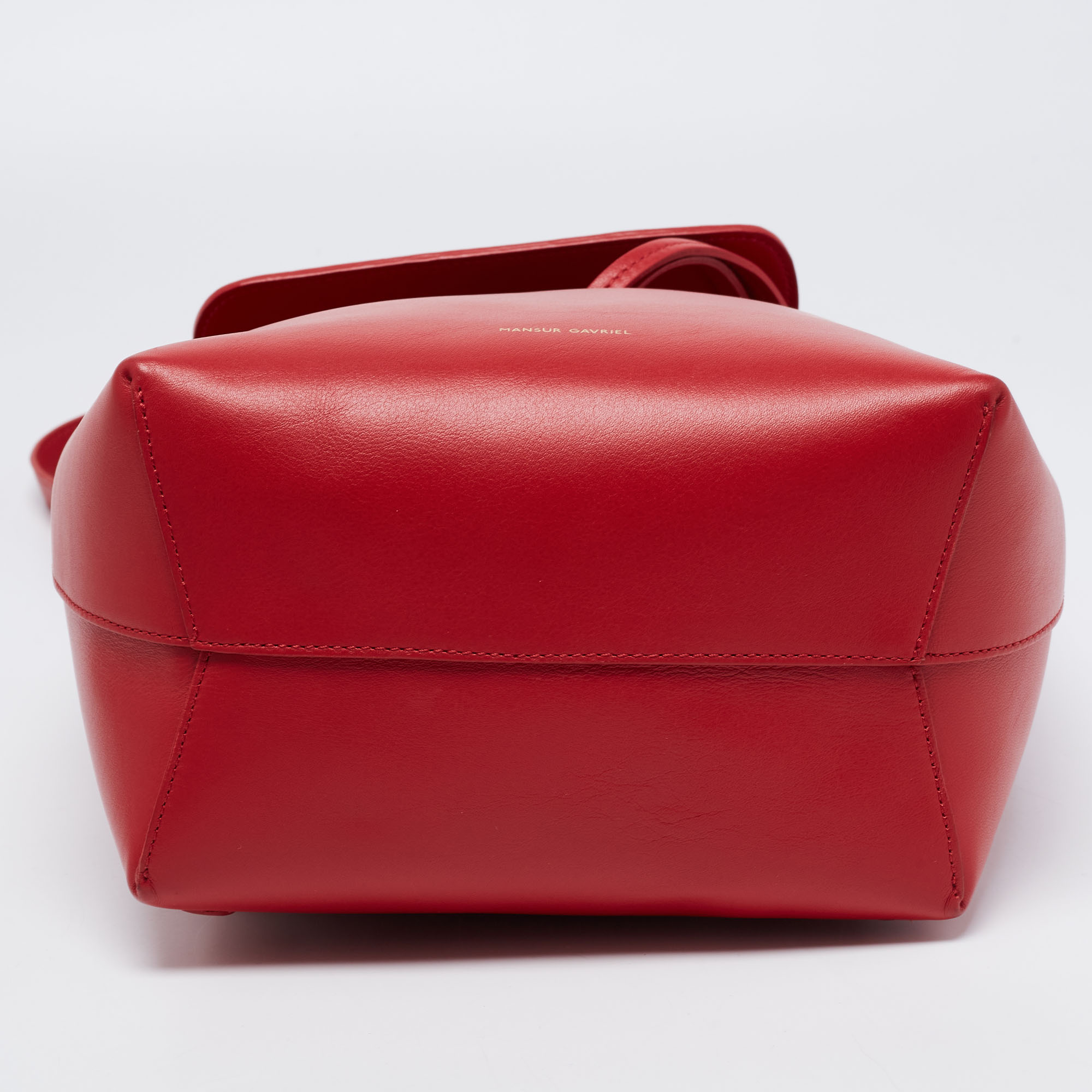 Mansur Gavriel Red Leather Mini Backpack