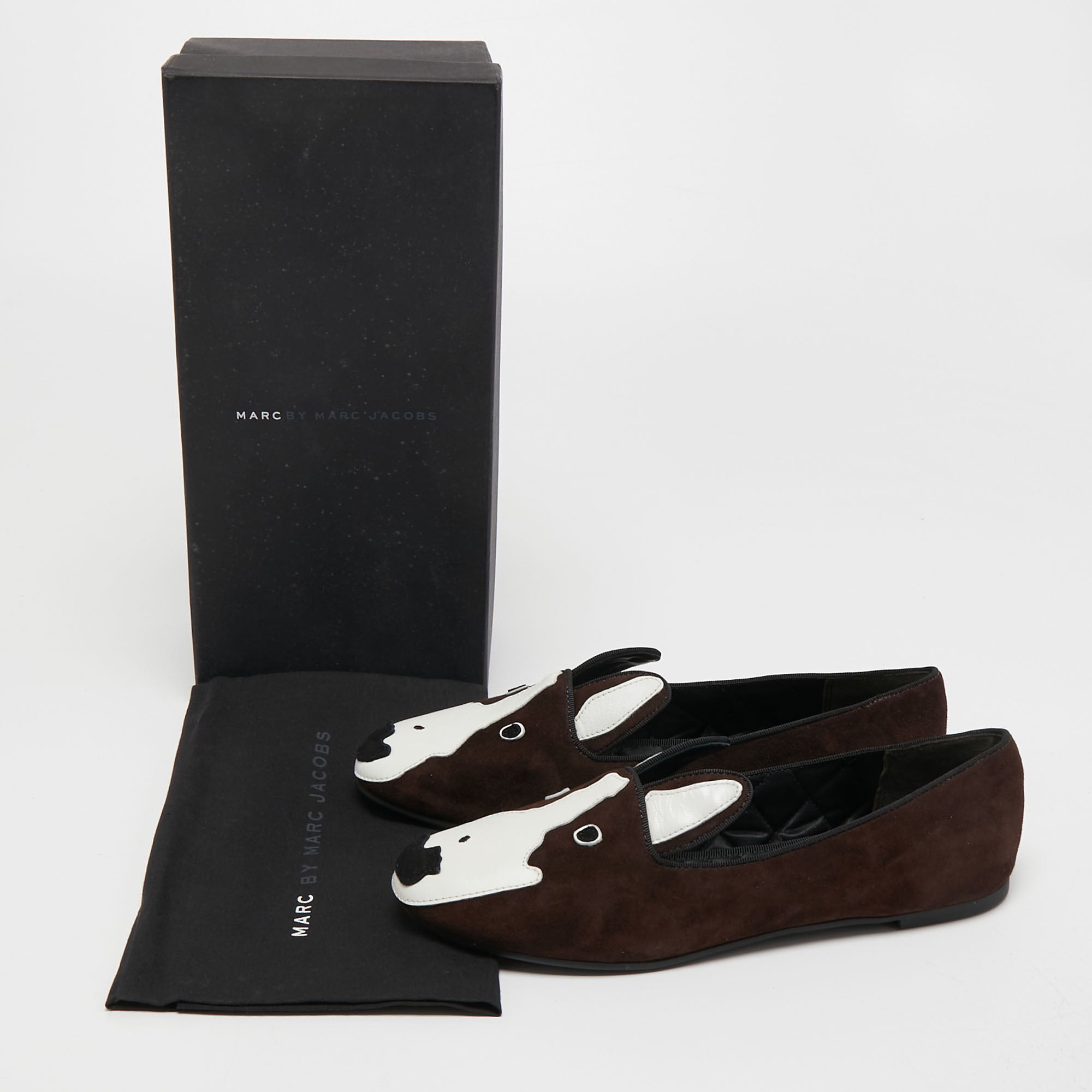 Marc By Marc Jacobs Brown Suede Dog Ballet Flats Size 36