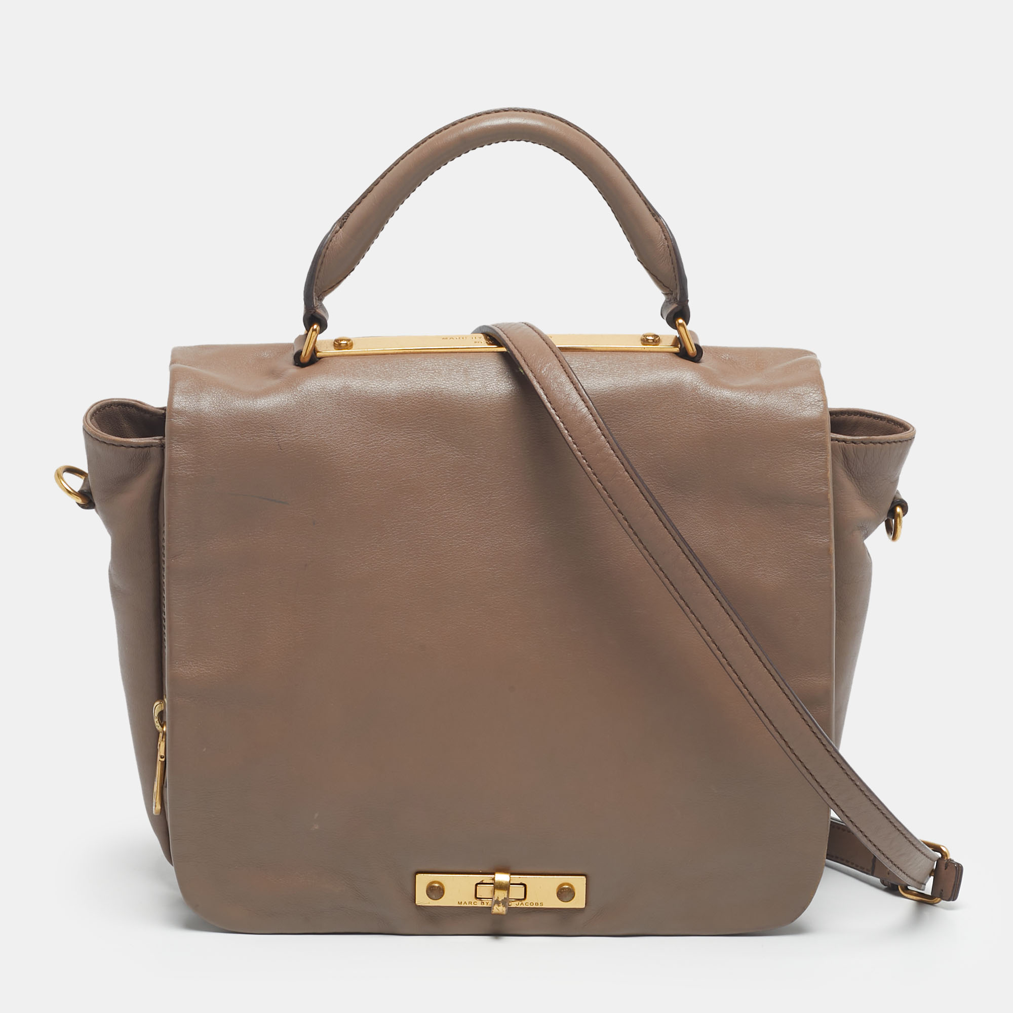 Marc By Marc Jacobs Beige Leather Goodbye Columbus Top Handle Bag - Marc by Marc Jacobs - Modalova