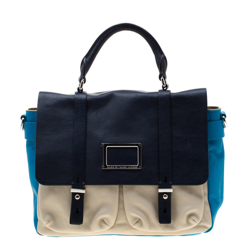 Image of Marc by Marc Jacobs Tri Color Leather Werdie Top Handle Bag