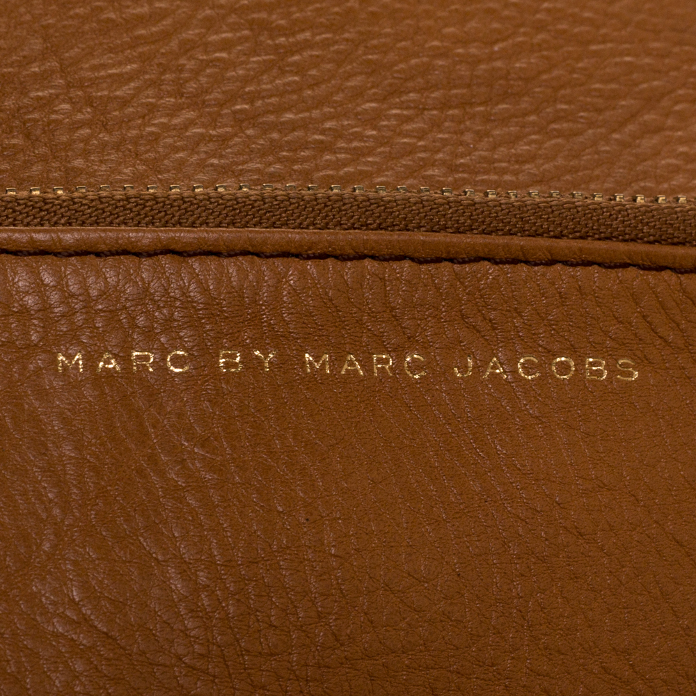 Marc By Marc Jacobs Tan Soft Leather Flap Trifold Continental Wallet