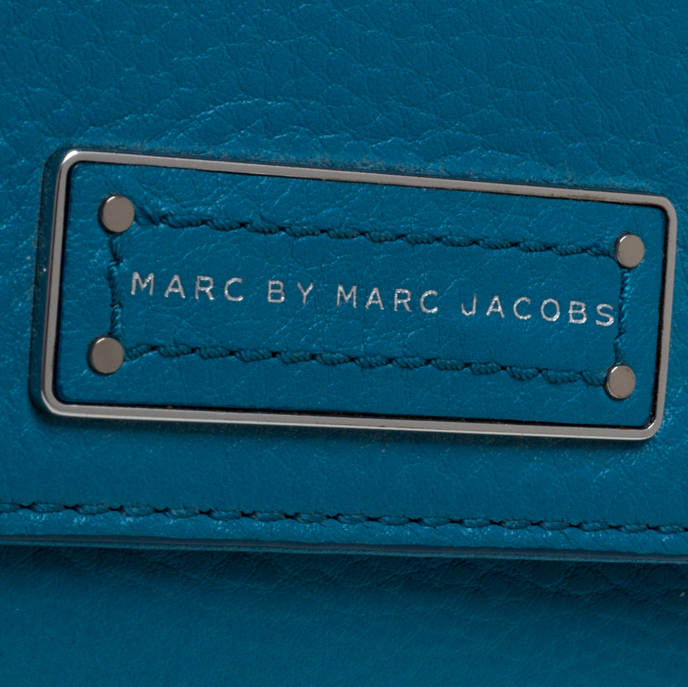 Marc By Marc Jacobs Blue Leather Flap Continental Wallet