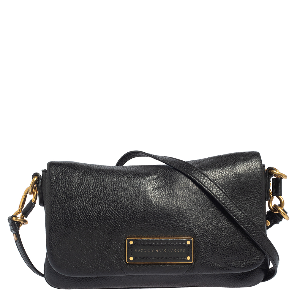Marc by Marc Jacobs Black Leather Too Hot To Handle Percy Crossbody Bag