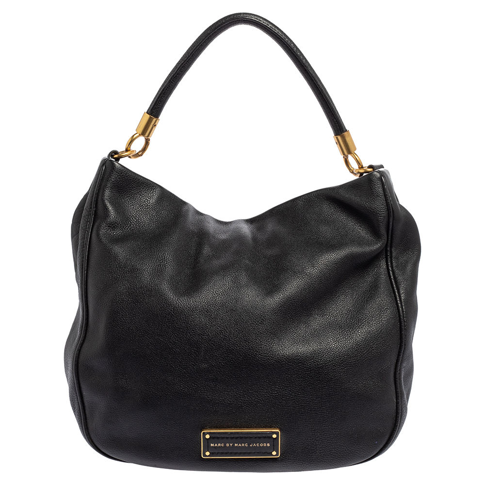 Marc by Marc Jacobs Black Leather Too Hot To Handle Hobo