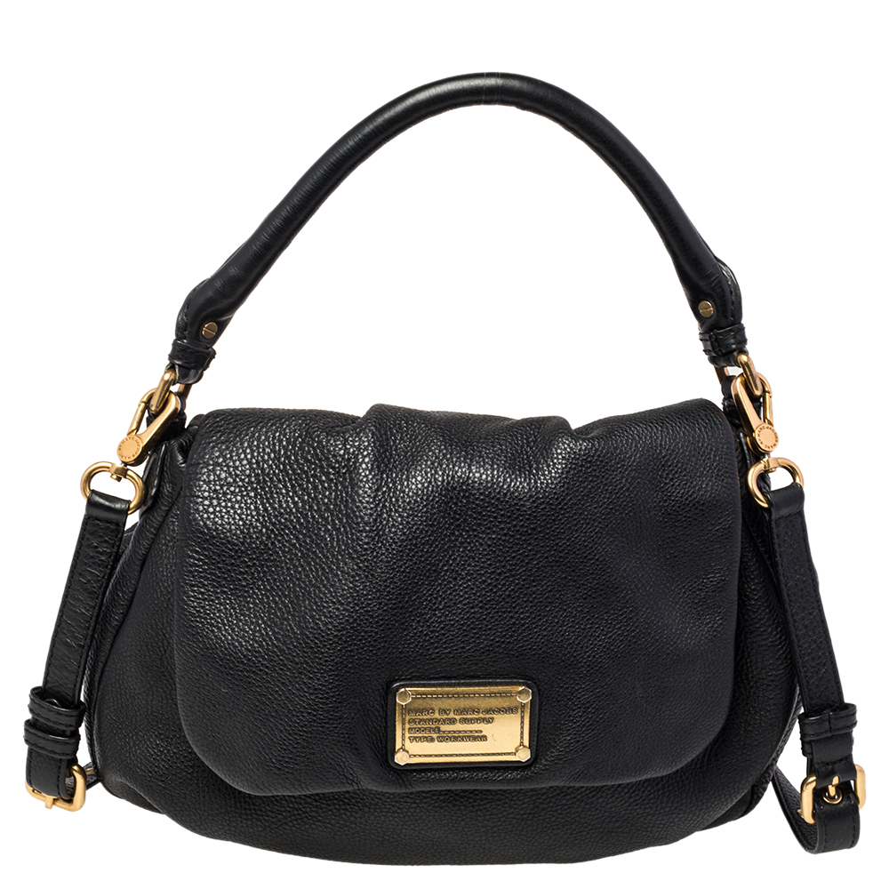 Marc by Marc Jacobs Black Soft Leather Classic Q Lil Ukita Top Handle Bag