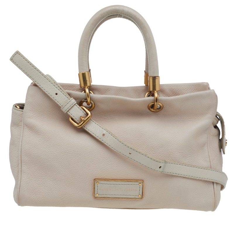 Marc by marc jacobs cream leather small too hot to handle tote