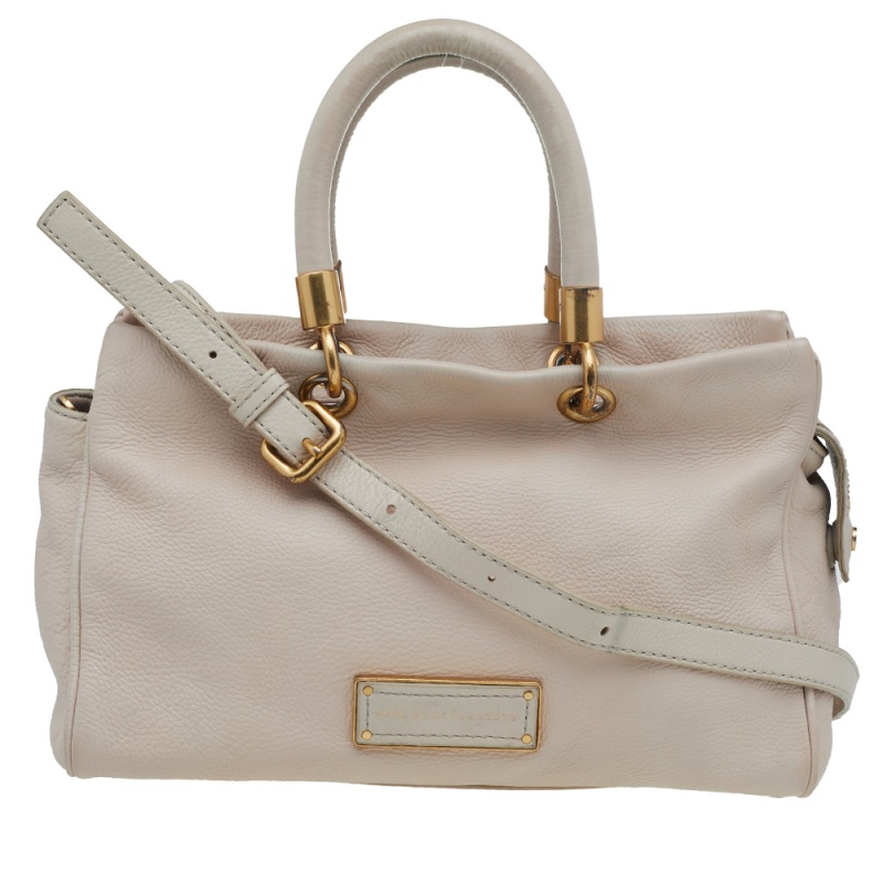 Marc by Marc Jacobs Cream Leather Small Too Hot To Handle Tote