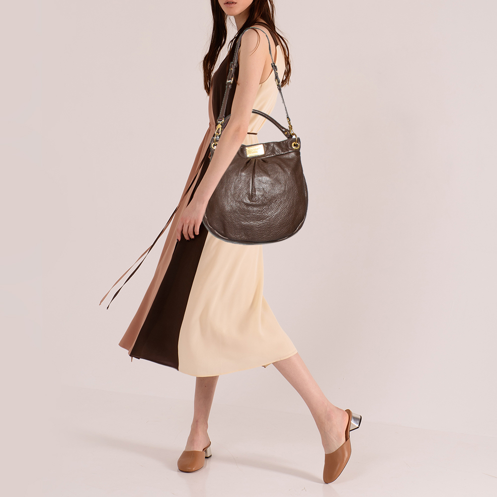 

Marc by Marc Jacobs Brown Leather Classic Q Hillier Hobo