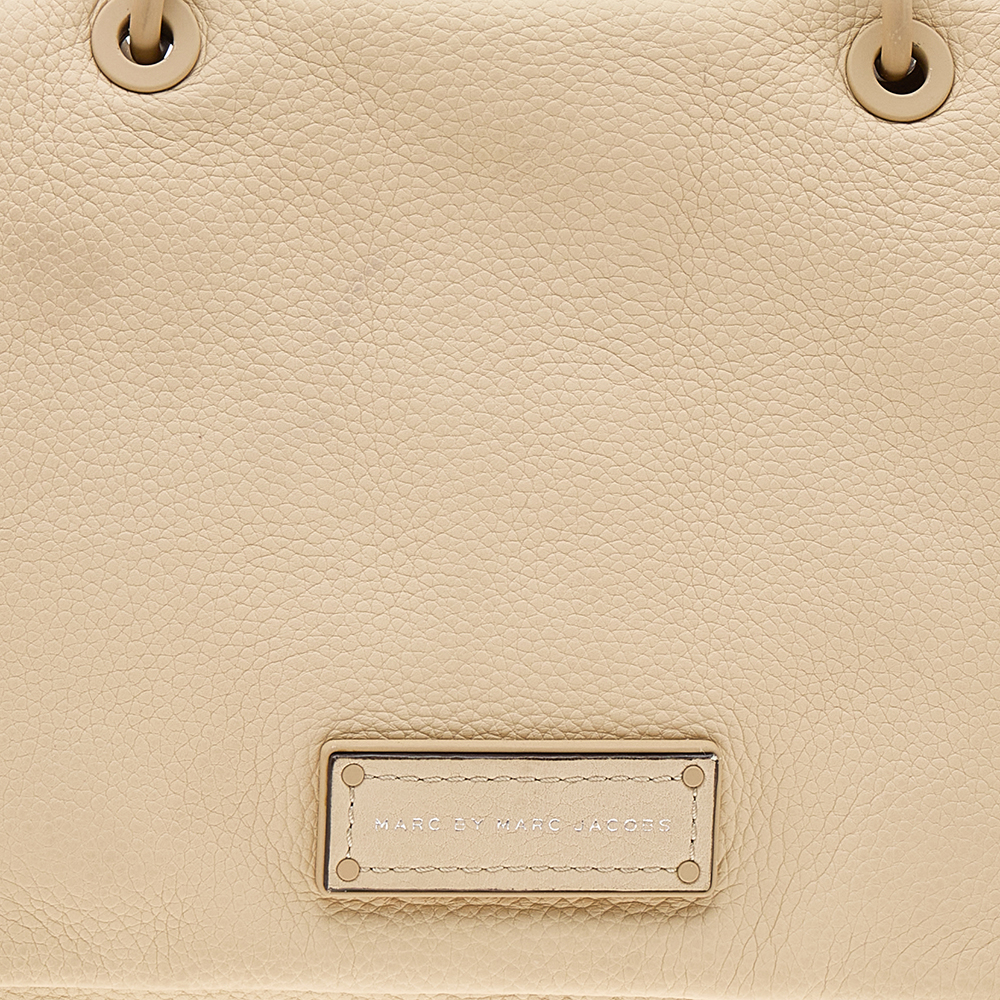 Marc By Marc Jacobs Cream/Neon Leather Novelty Too Hot To Handle Top Handle Bag