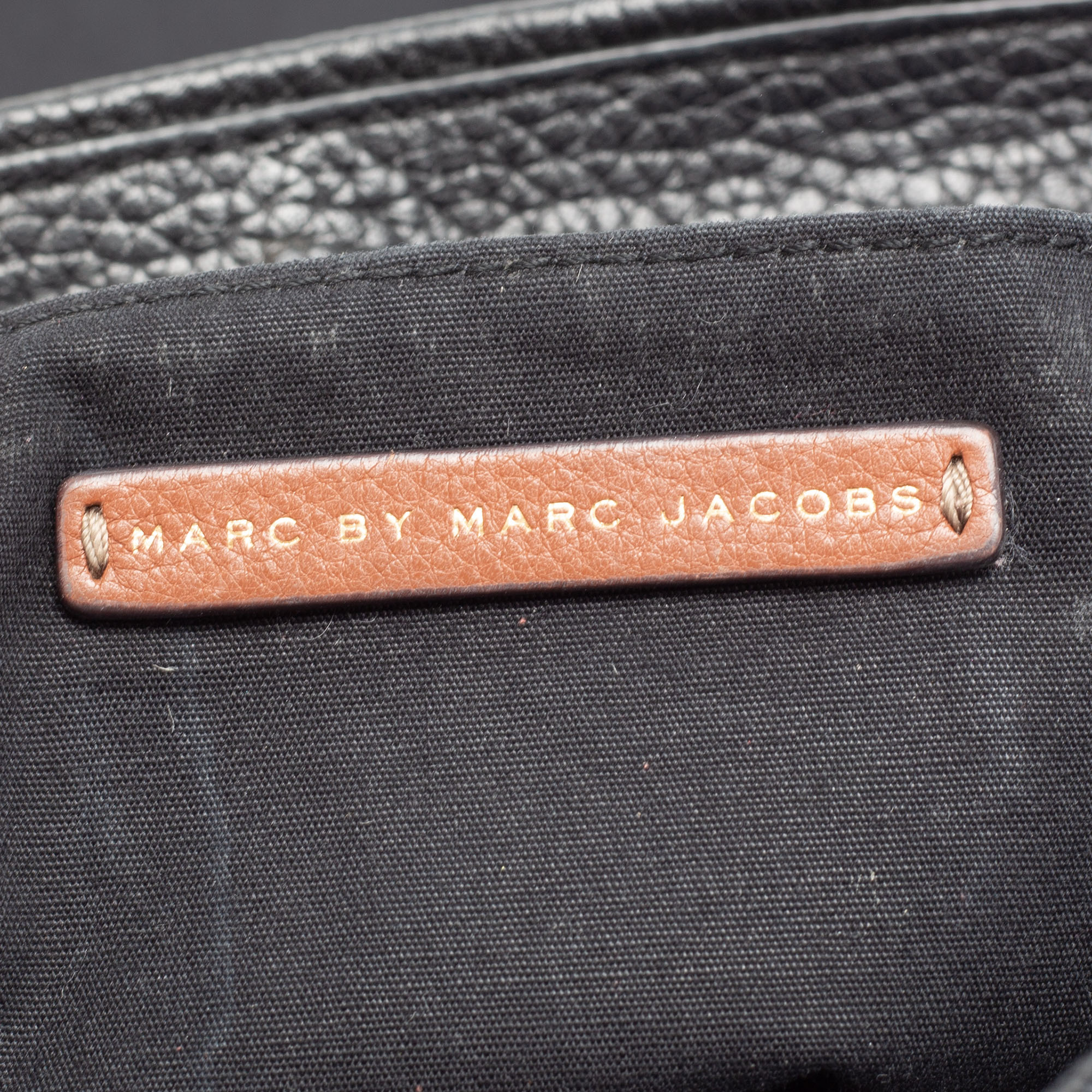 Marc By Marc Jacobs Black /Brown Leather Top Handle Bag