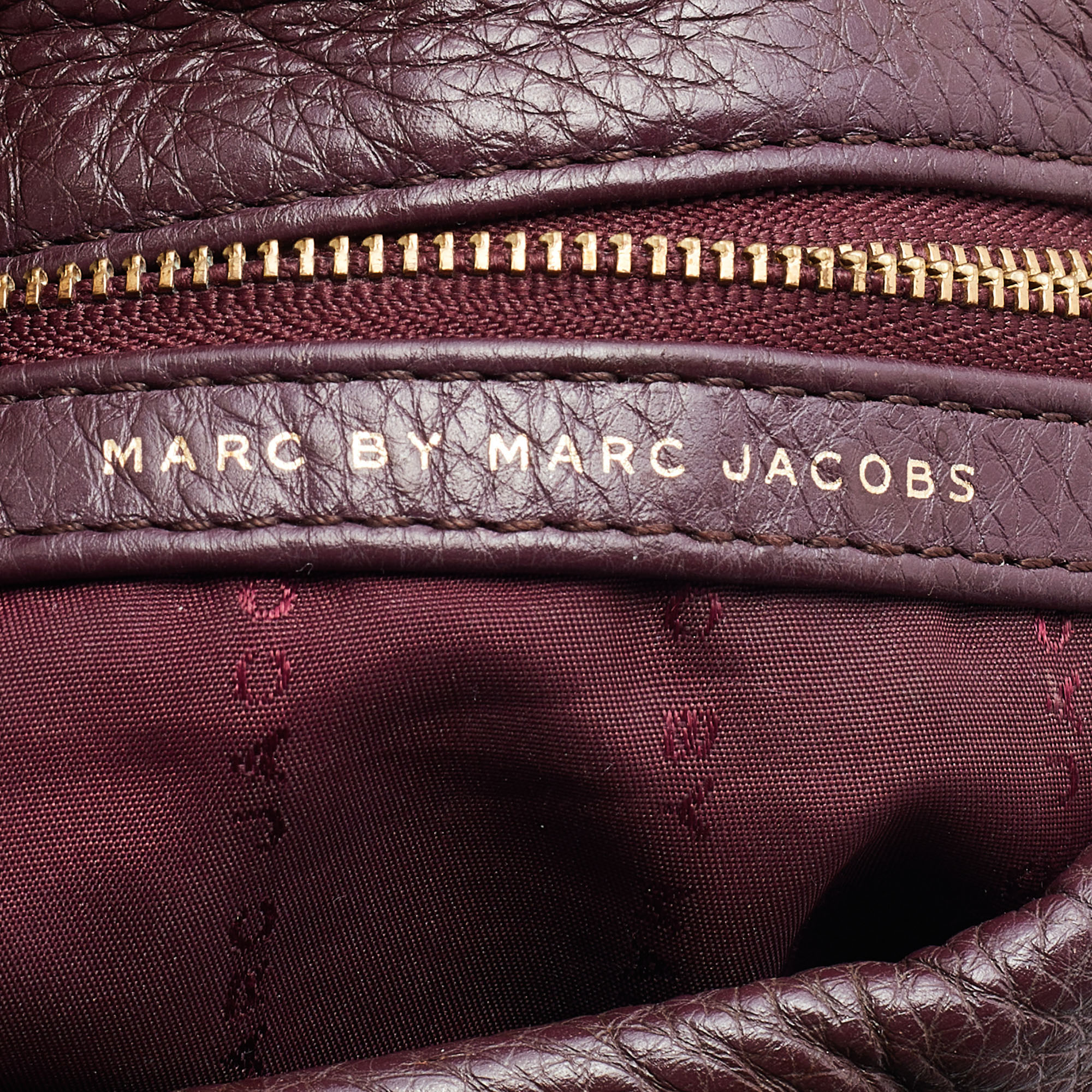 Marc By Marc Jacobs Burgundy Leather Classic Q Hillier Hobo