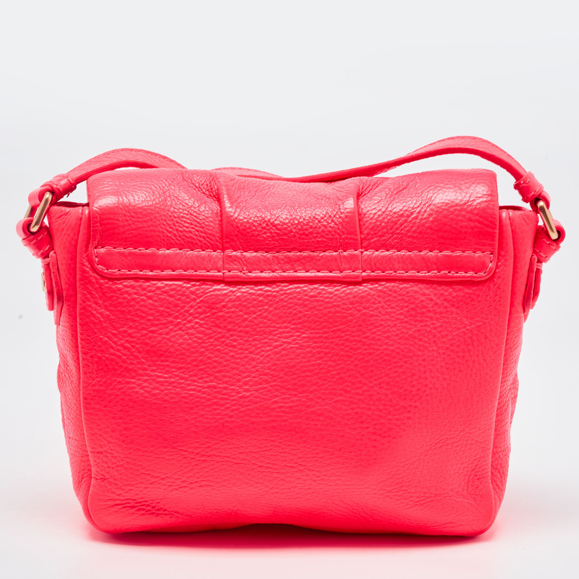 Marc By Marc Jacobs Neon Red Leather Classic Q Karlie Crossbody Bag