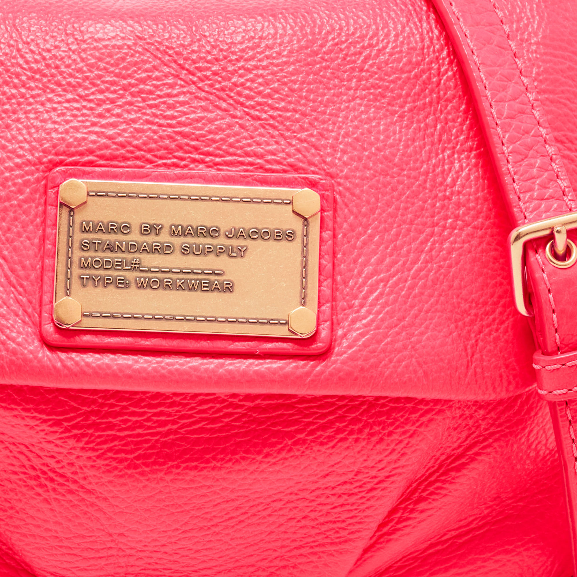 Marc By Marc Jacobs Neon Red Leather Classic Q Karlie Crossbody Bag