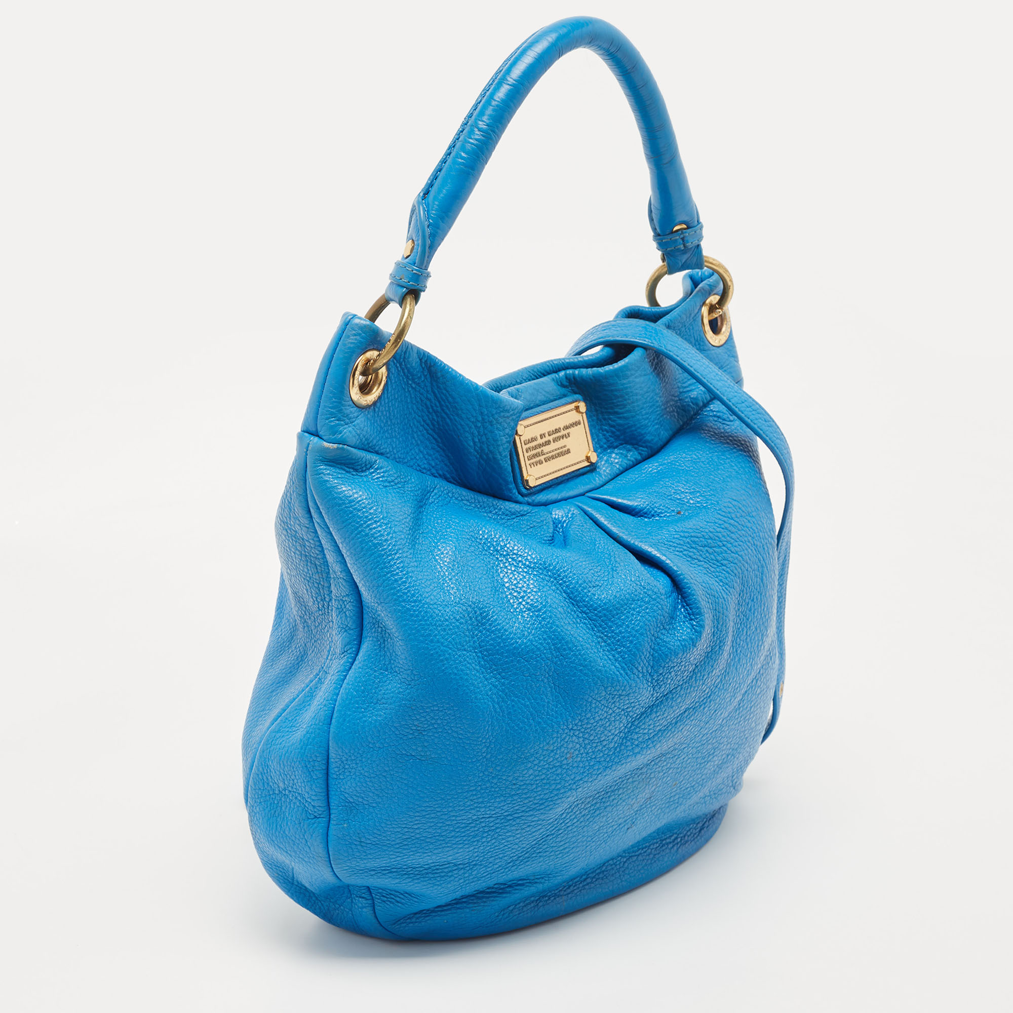 Marc By Marc Jacobs Blue Leather Classic Q Hillier Hobo