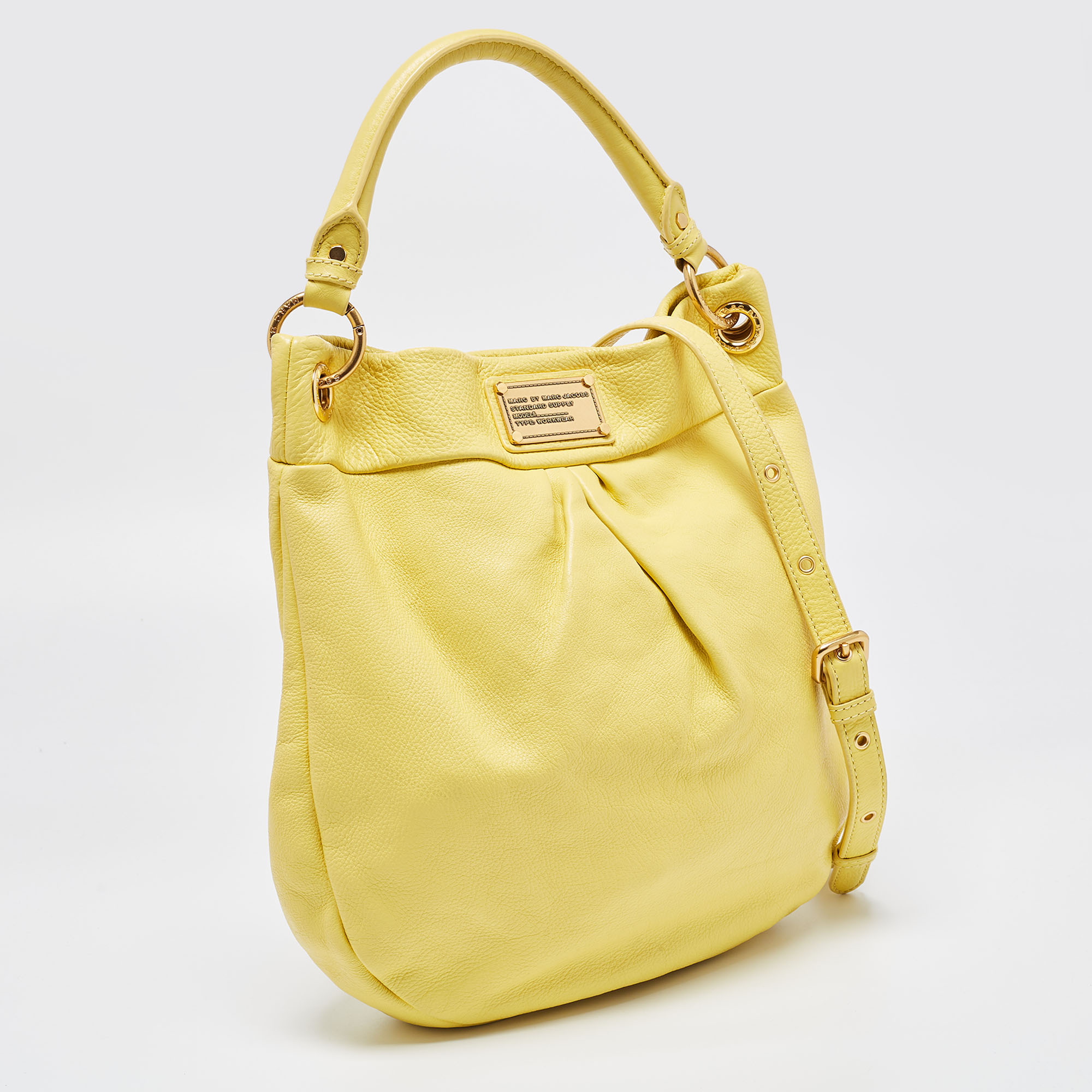Marc By Marc Jacobs Yellow Leather Classic Q Hillier Hobo