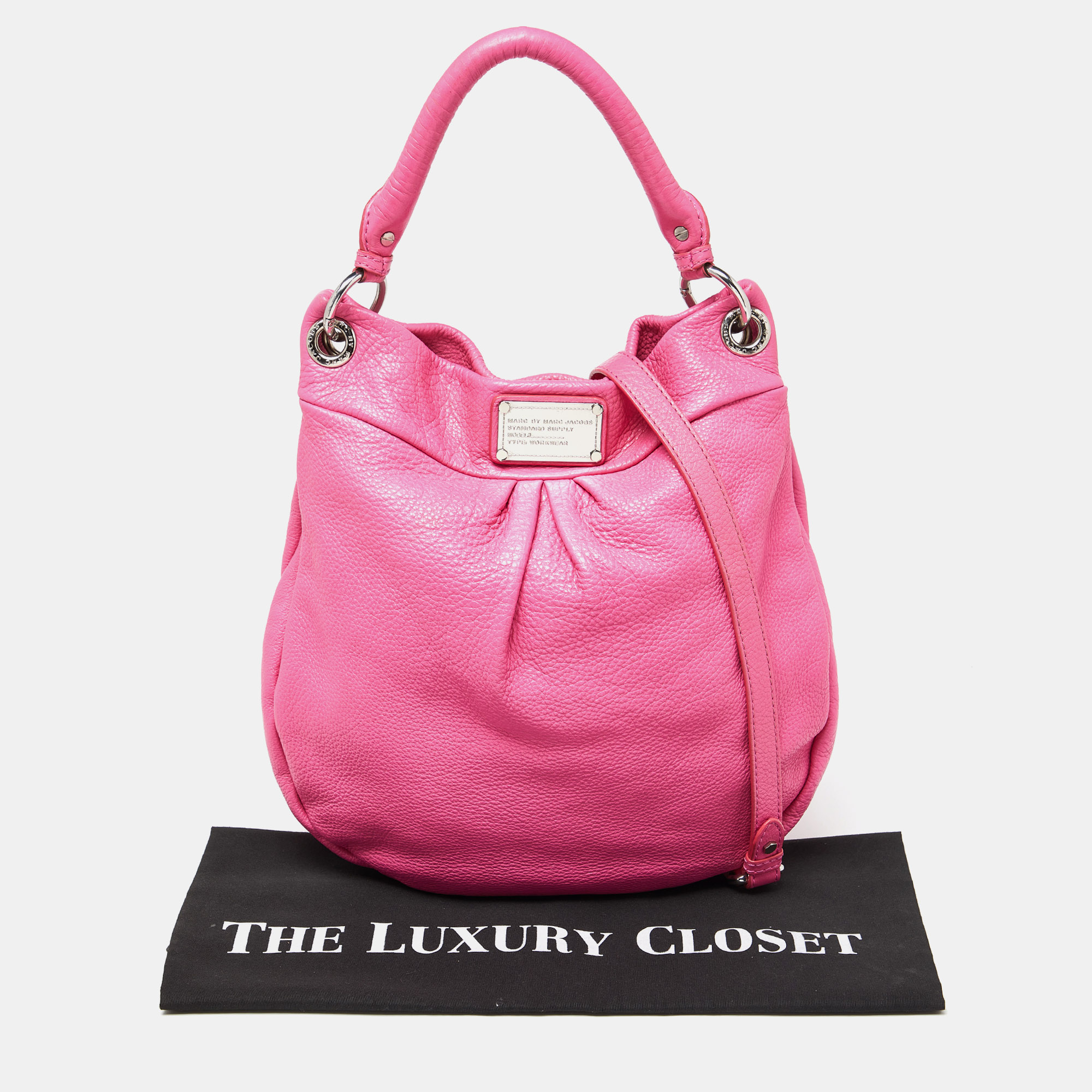 Marc By Marc Jacobs Pink Leather Classic Q Hillier Hobo