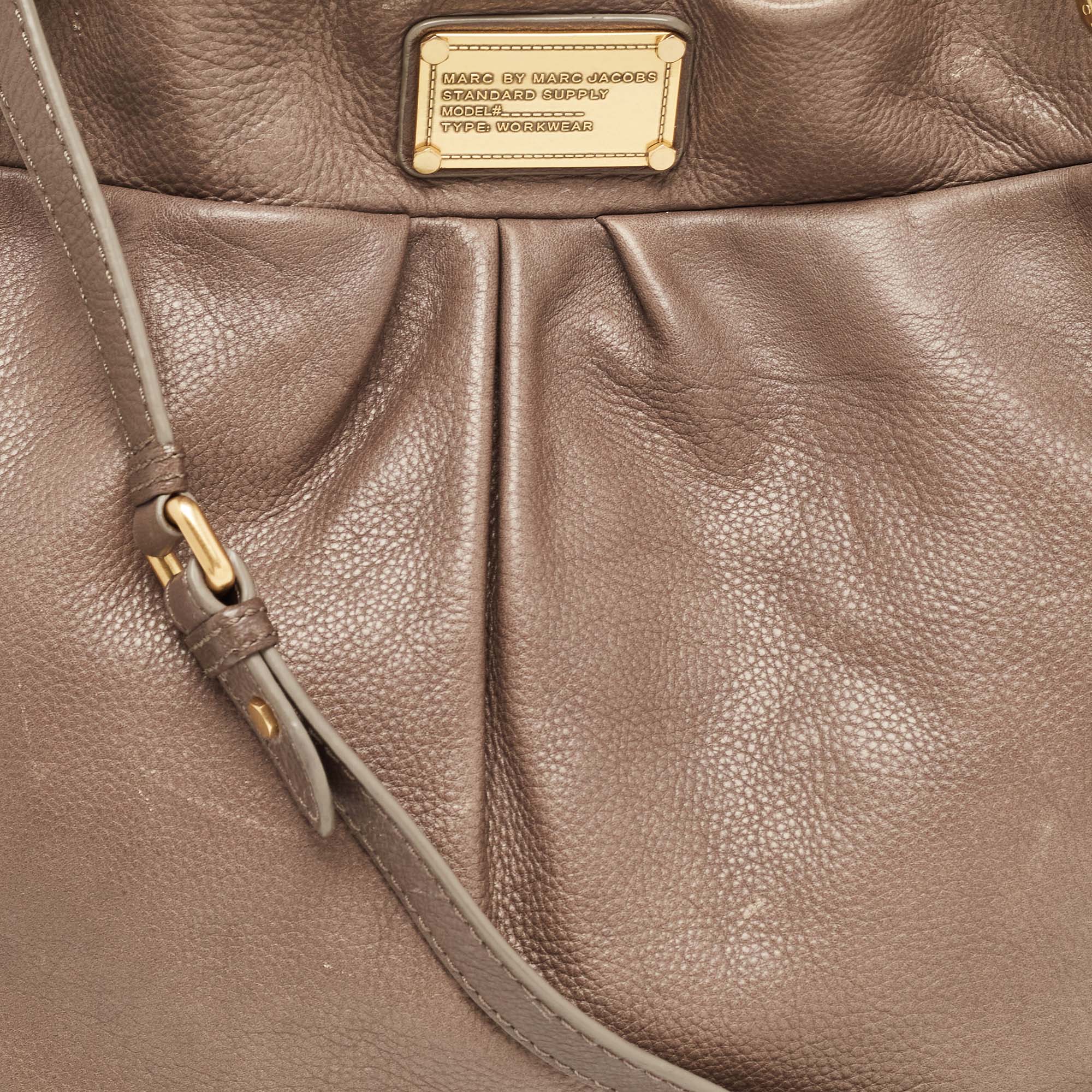 Marc By Marc Jacobs Beige Leather Classic Q Hillier Hobo
