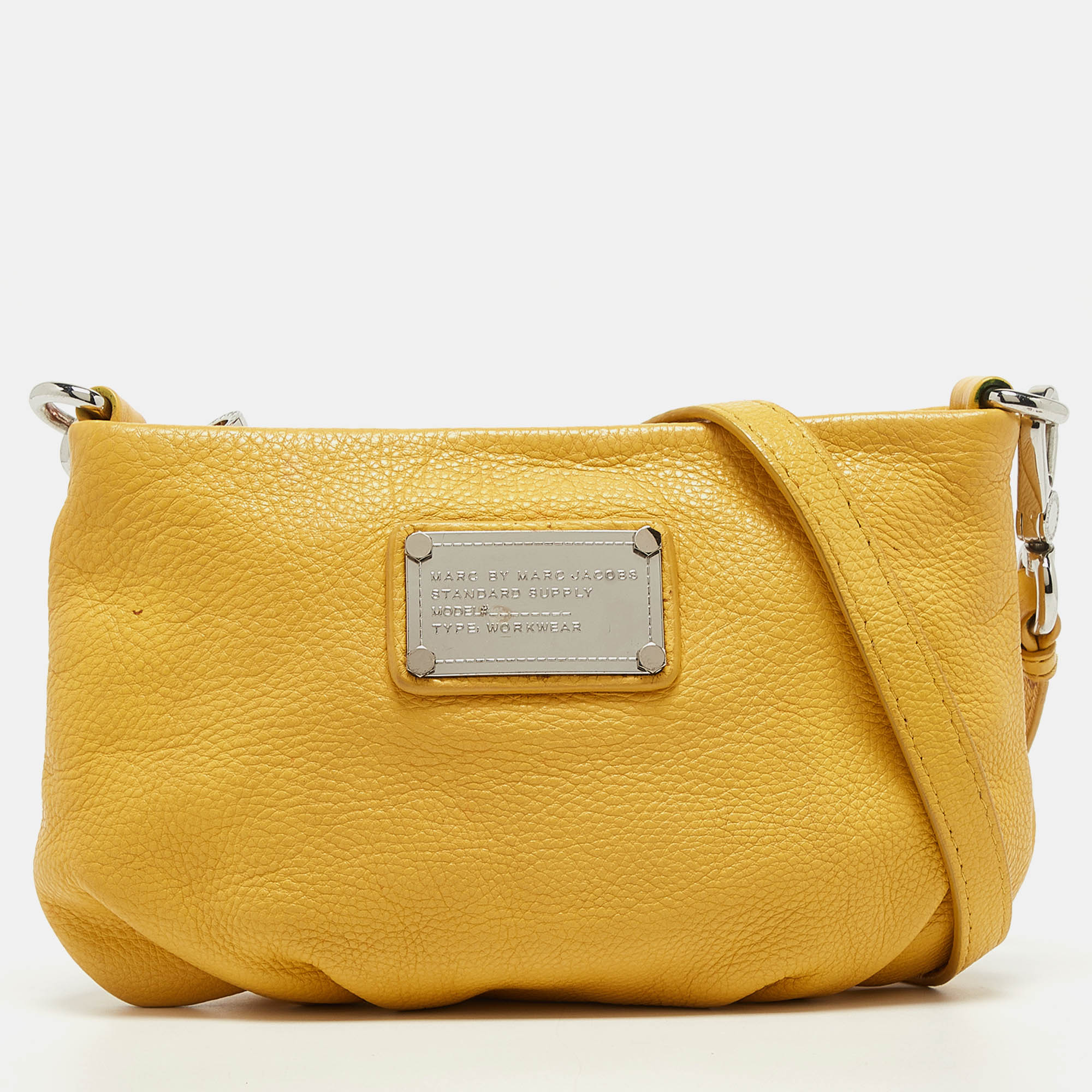 Marc by marc jacobs yellow leather classic q percy crossbody bag