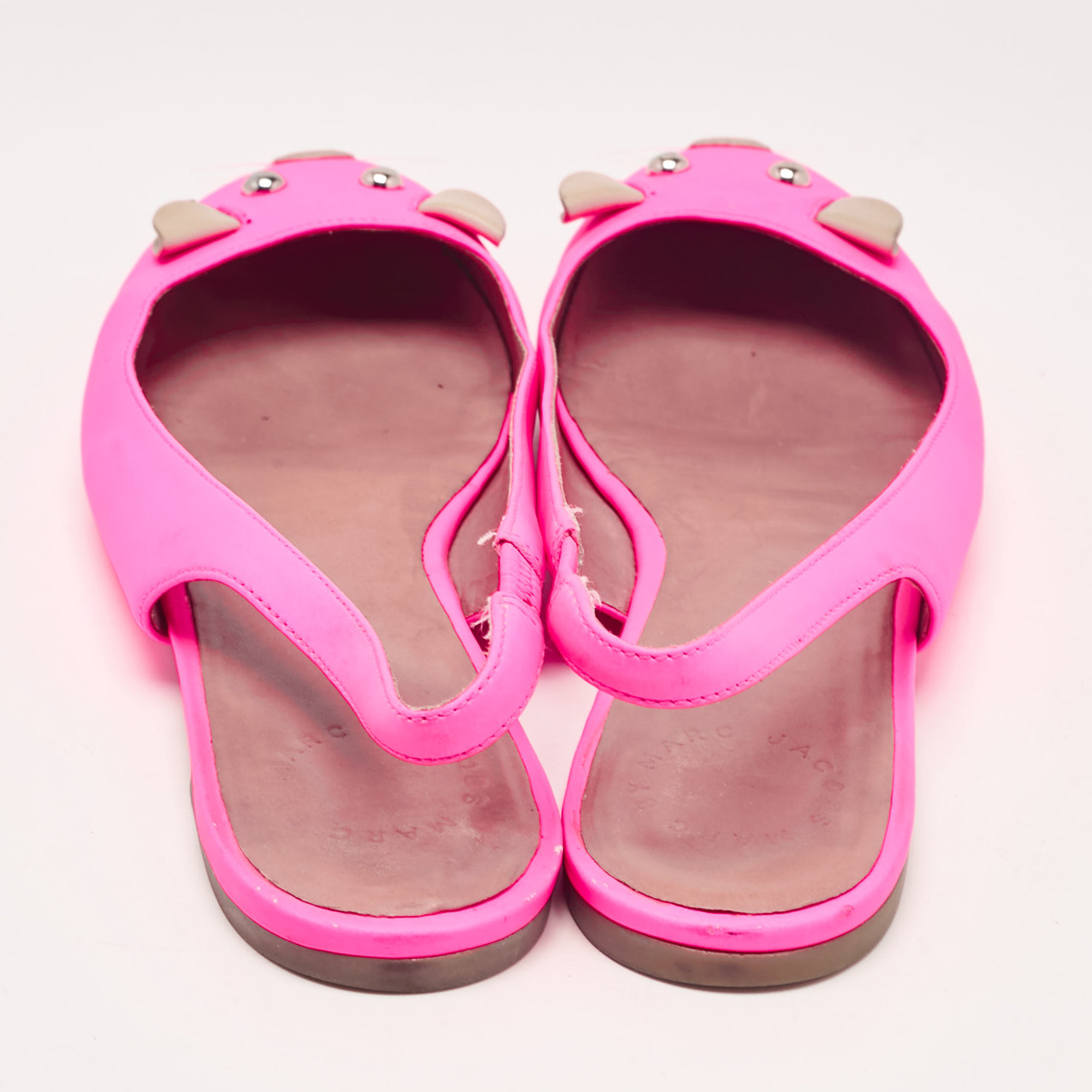 Marc By Marc Jacobs Pink Leather Mouse Slingback Flats Size 37