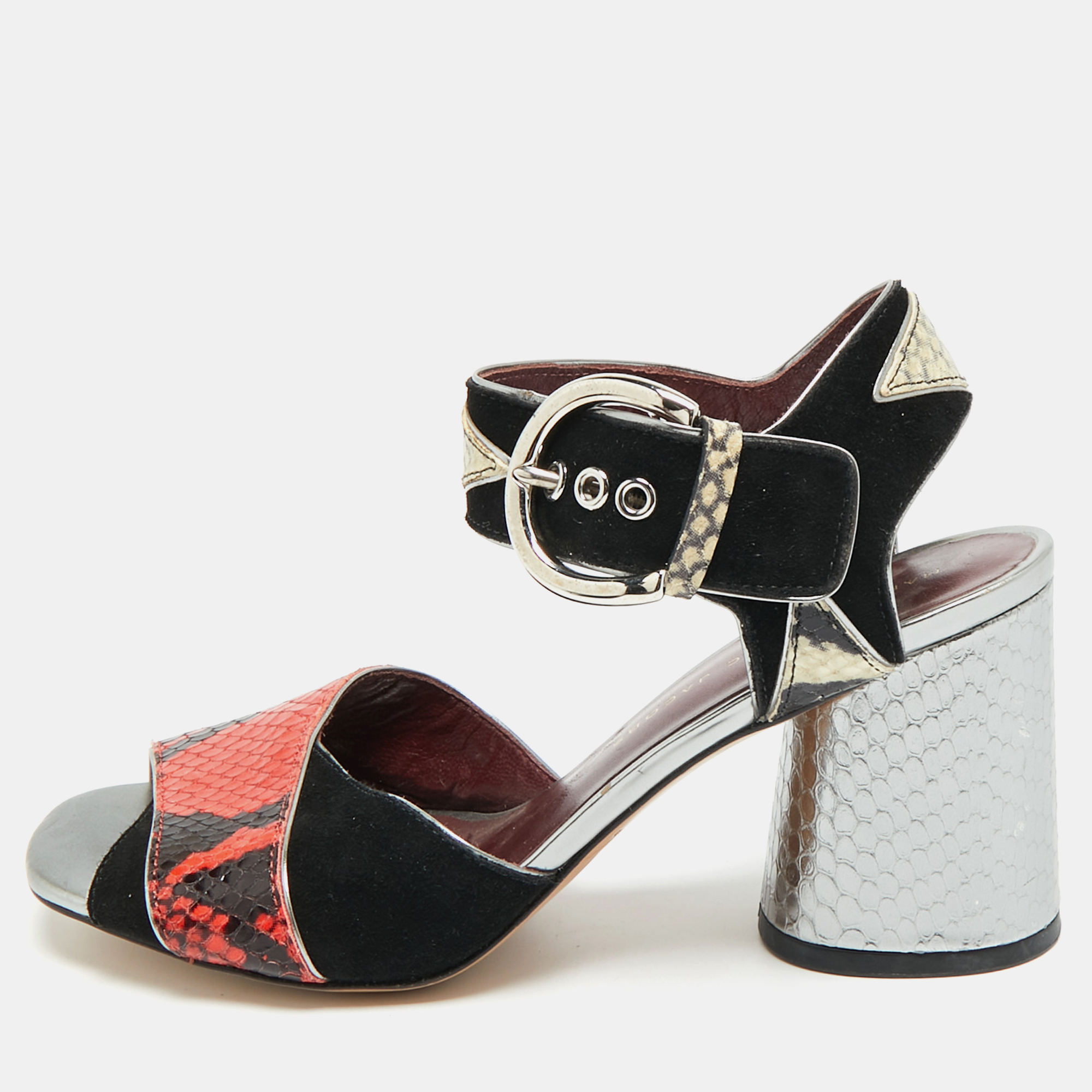 Marc by Marc Jacobs Size Multicolor Snakeskin Embossed Leather and Suede Ankle Strap Sandals
Marc by Marc Jacobs Size Multicolor Snakeskin Embossed Leather and Suede Ankle Strap Sandals