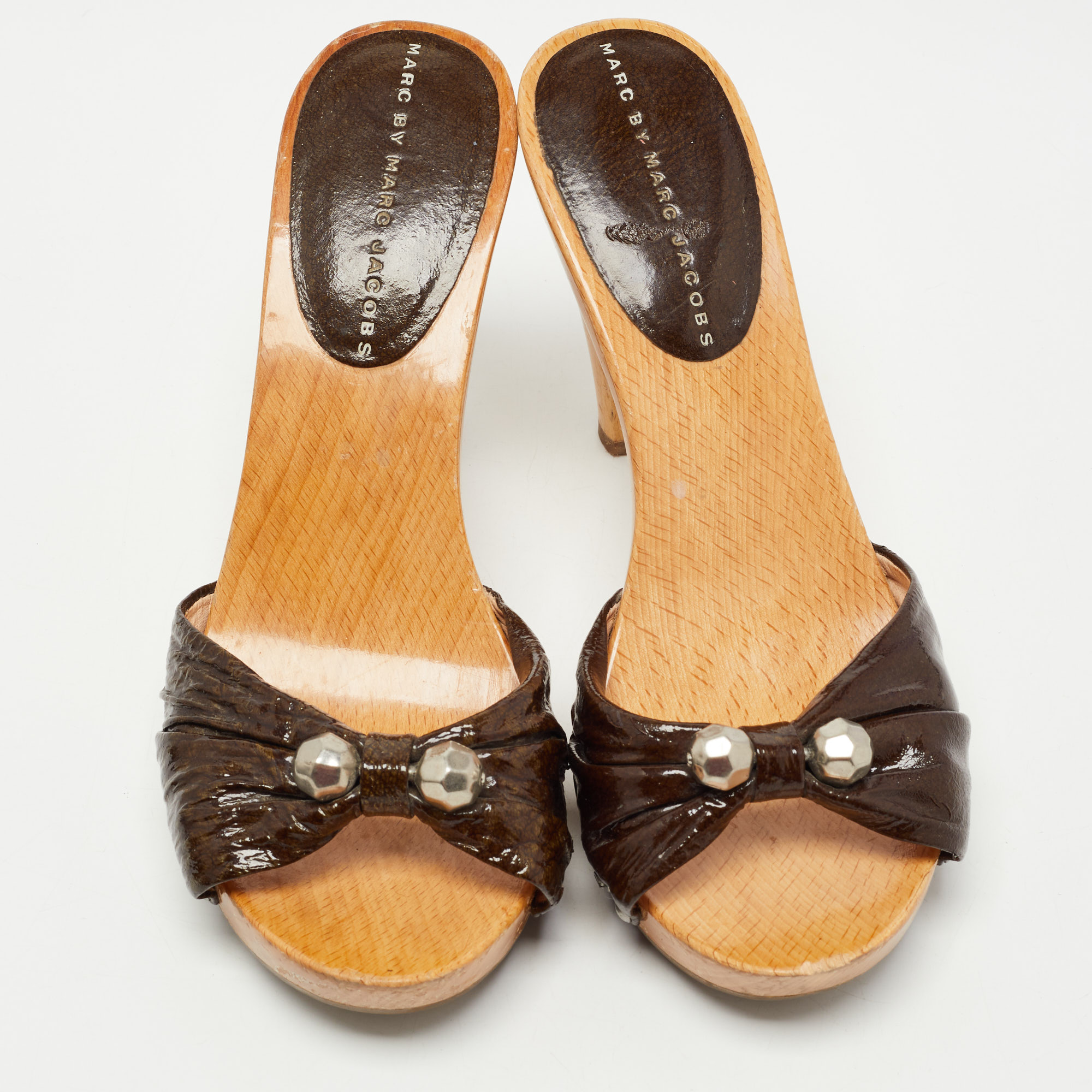 Marc By Marc Jacobs Brown Leather Slide Clog  Size 36