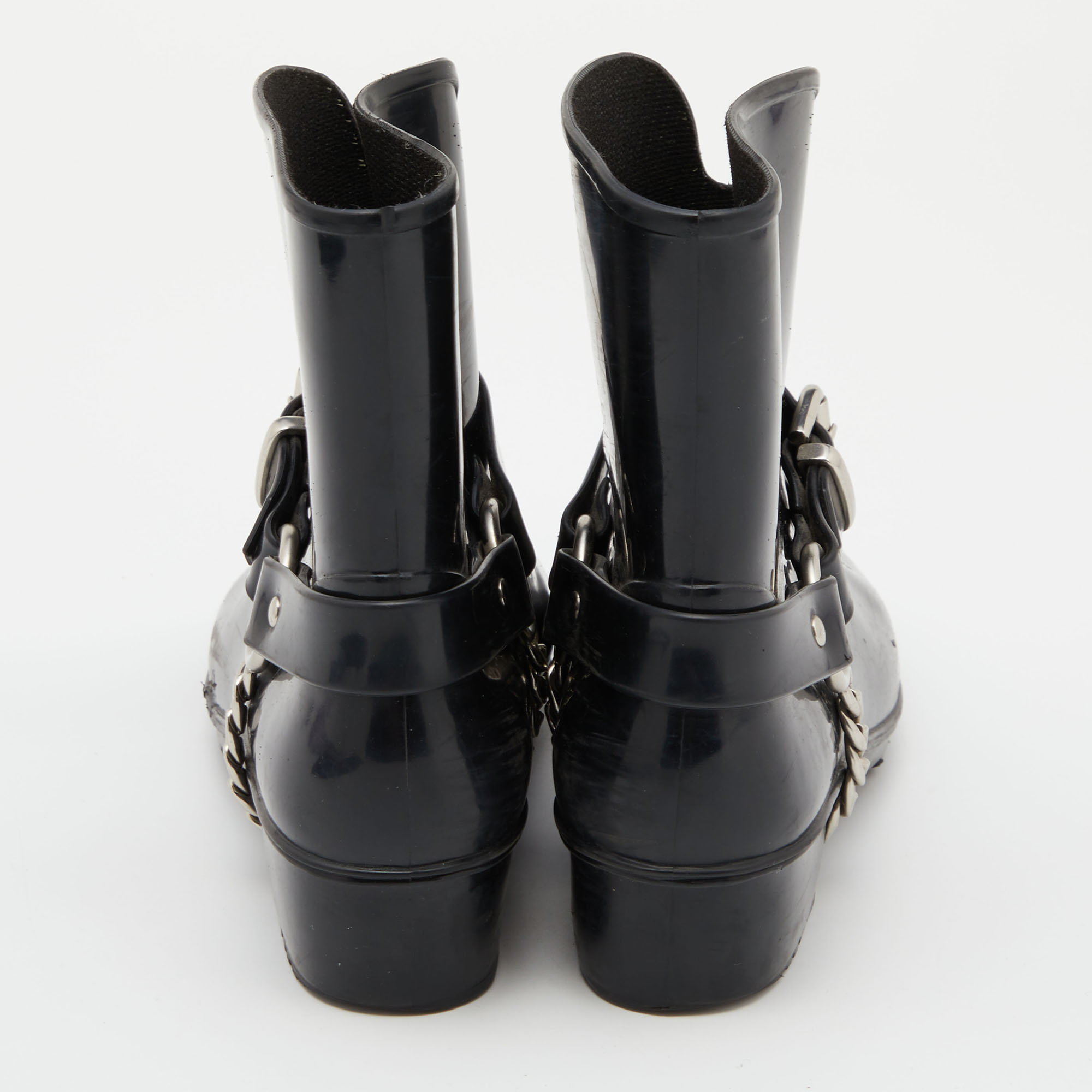Marc By Marc Jacobs Black Rubber Rain Boots Size 38