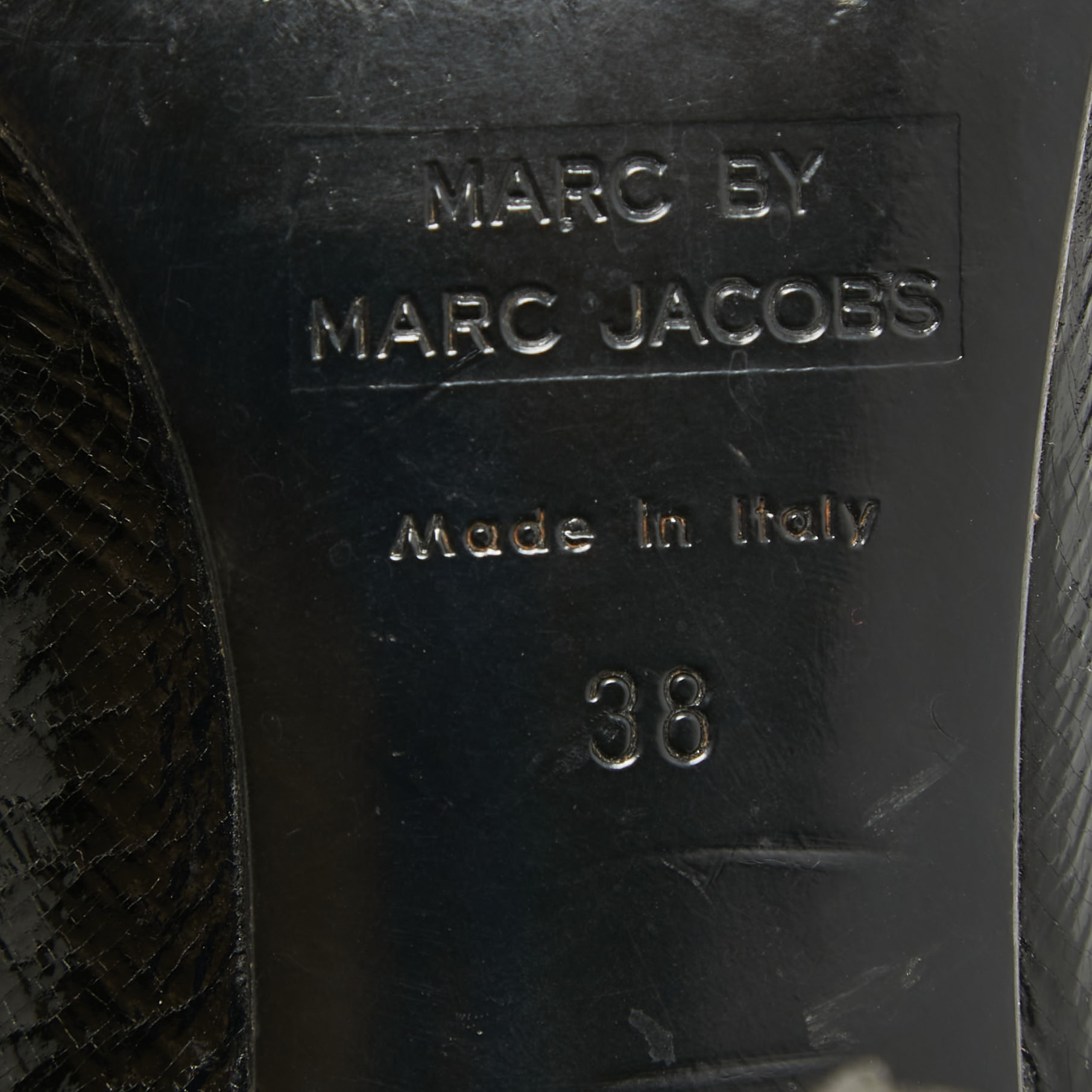 Marc By Marc Jacobs Black Patent Leather Pumps Size 38