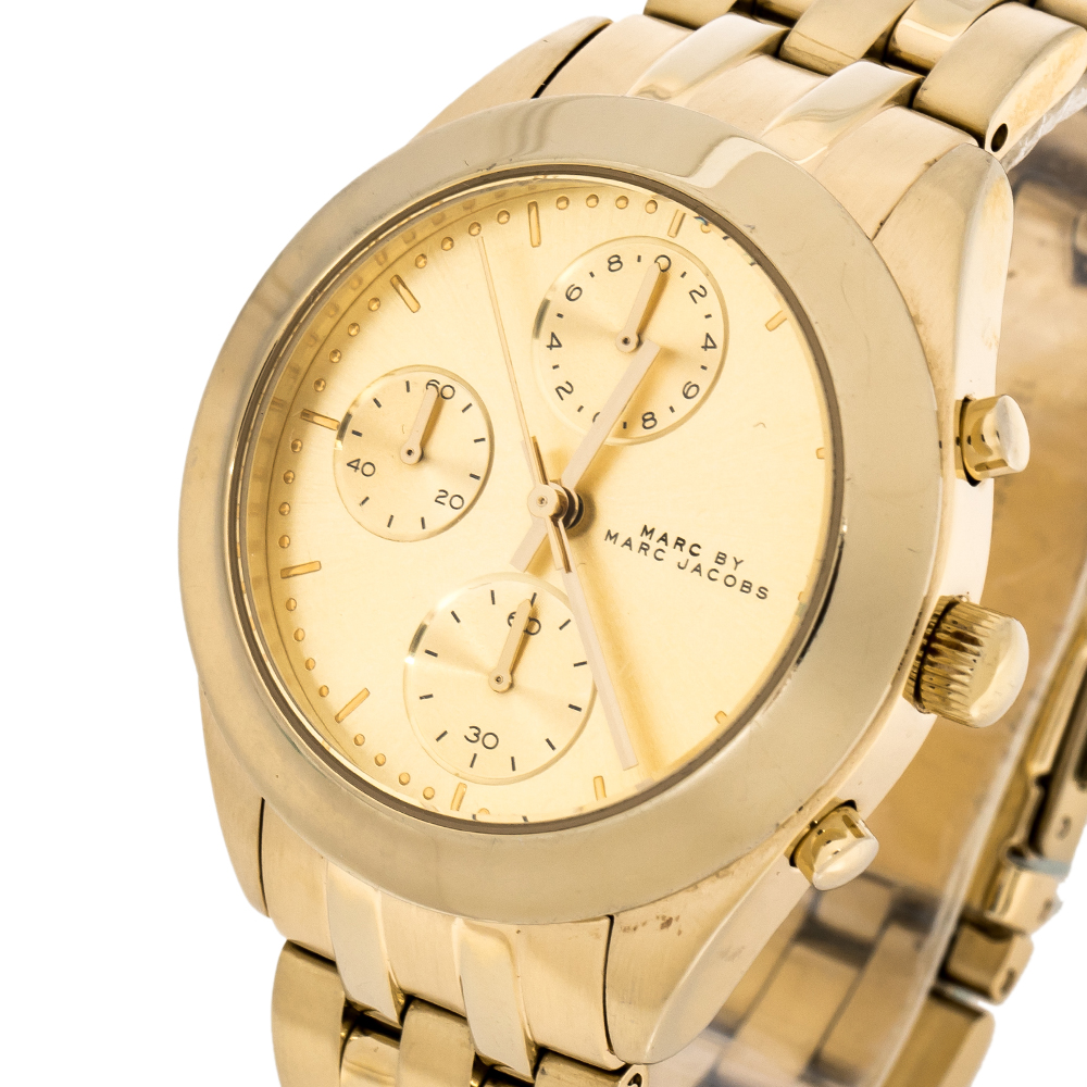 Marc By Marc Jacobs Gold Plated Stainless Steel Peeker MBM3393 Women's Wristwatch
Marc By Marc Jacobs Gold Plated Stainless Steel Peeker MBM3393 Women's Wristwatch