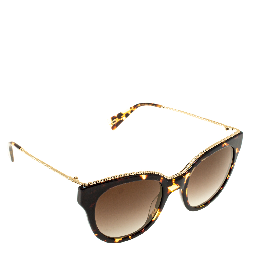 Image of Marc Jacobs Brown Tortoise Gradient Marc /S Twisted Temple Cat Eye Sunglasses