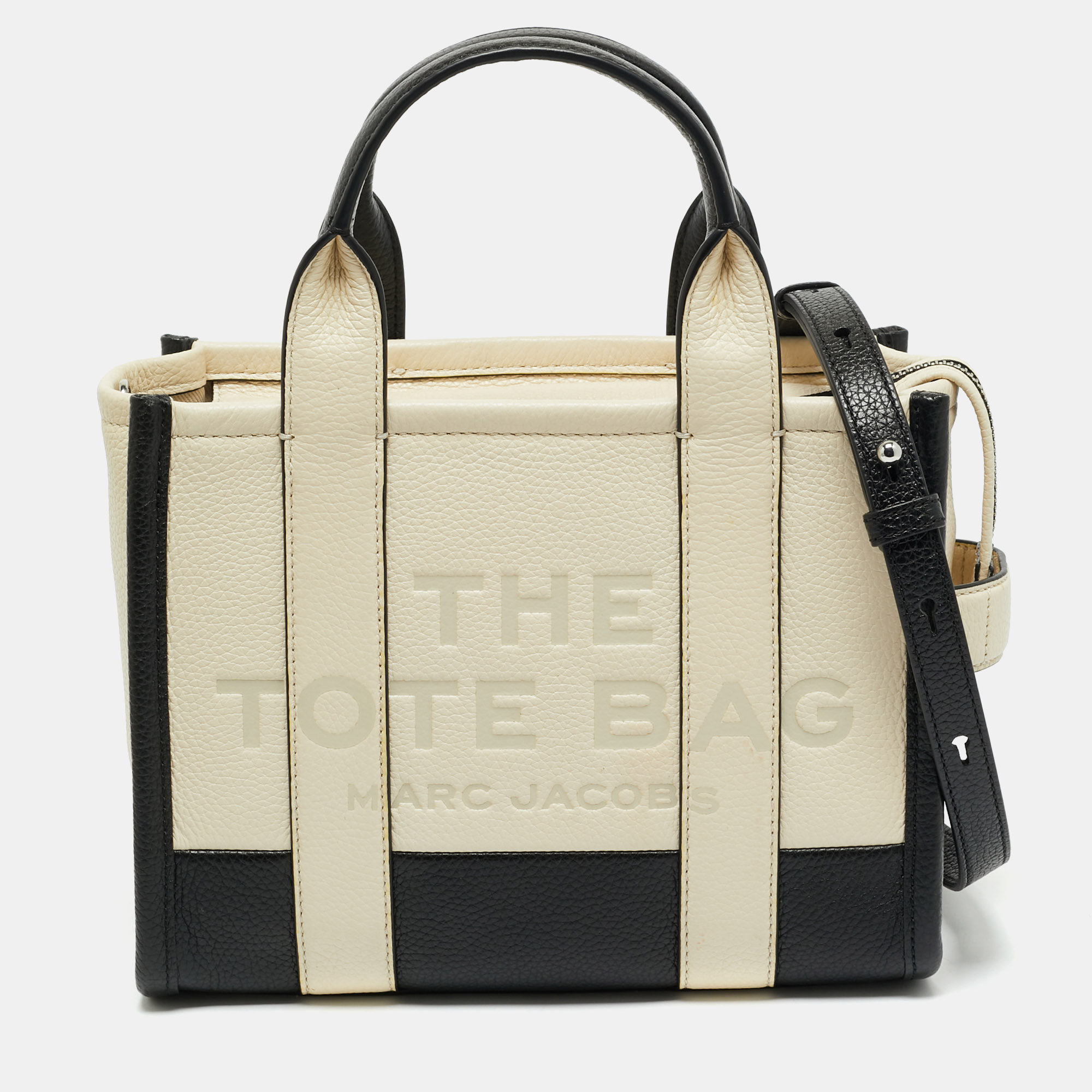 Marc Jacobs Black/Ivory Leather Small The Tote Bag - Marc Jacobs - Modalova