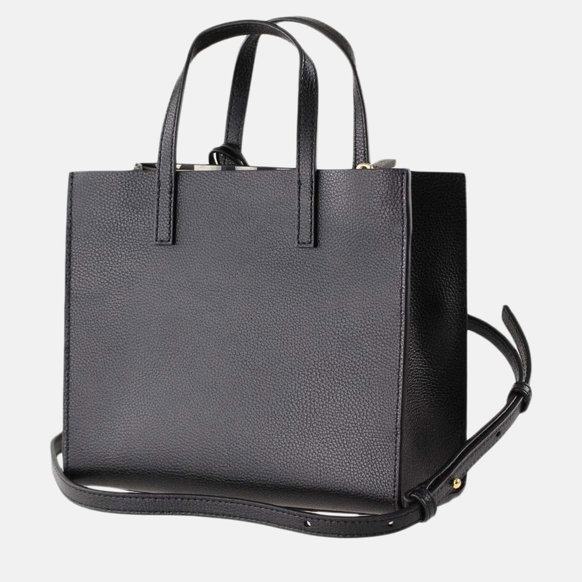 

Marc Jacobs Black Leather Mini Grind Leather Tote Bag