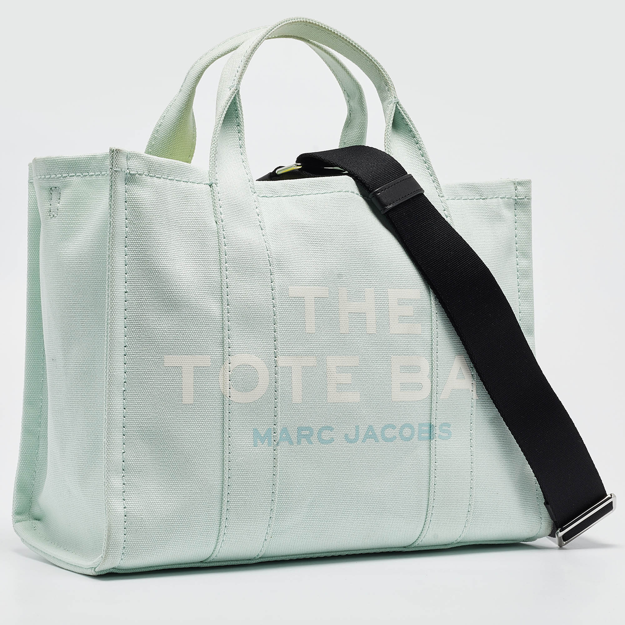 Marc Jacobs Mint Green/Black Canvas Medium The Tote Bag