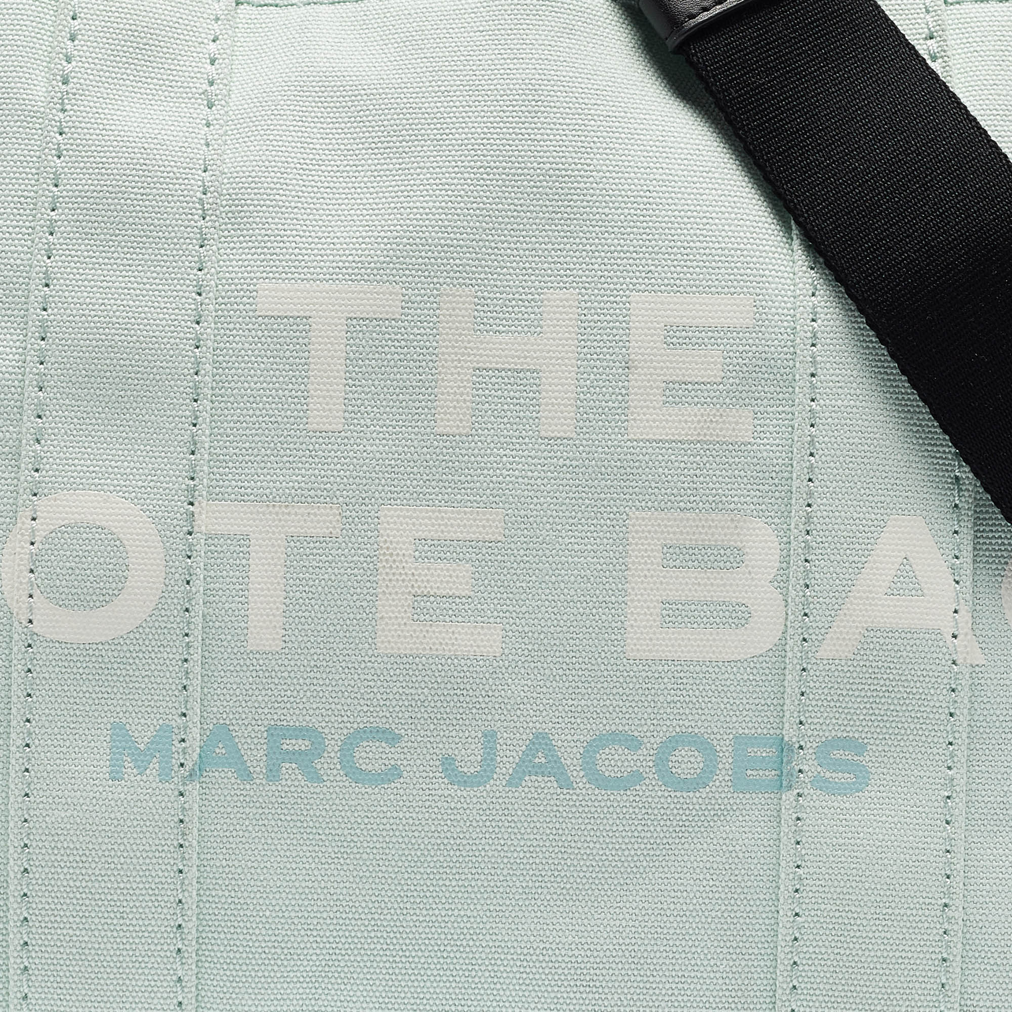 Marc Jacobs Mint Green/Black Canvas Medium The Tote Bag