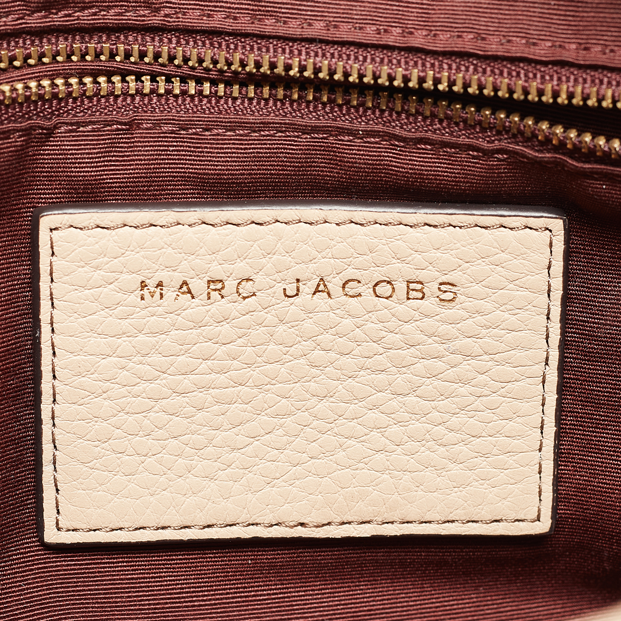 Marc Jacobs Beige Leather Small The Drifter Shoulder Bag