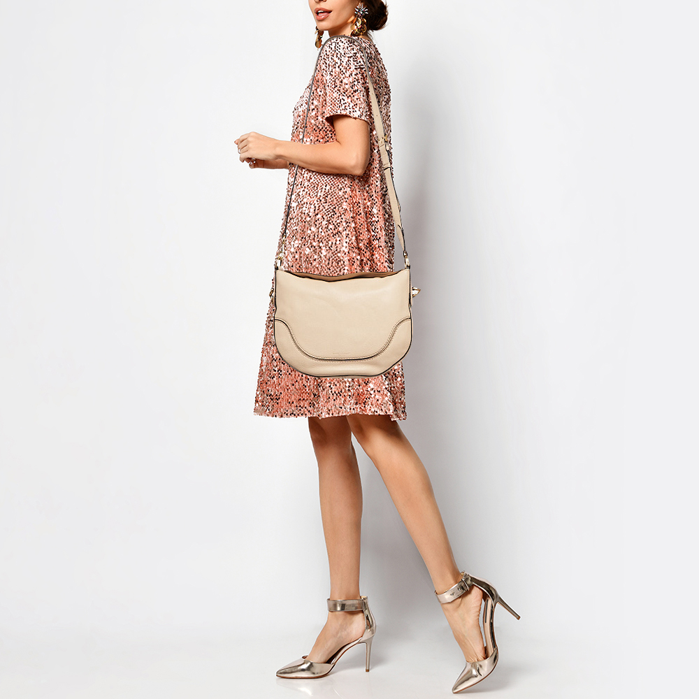 Marc Jacobs Beige Leather Small The Drifter Shoulder Bag