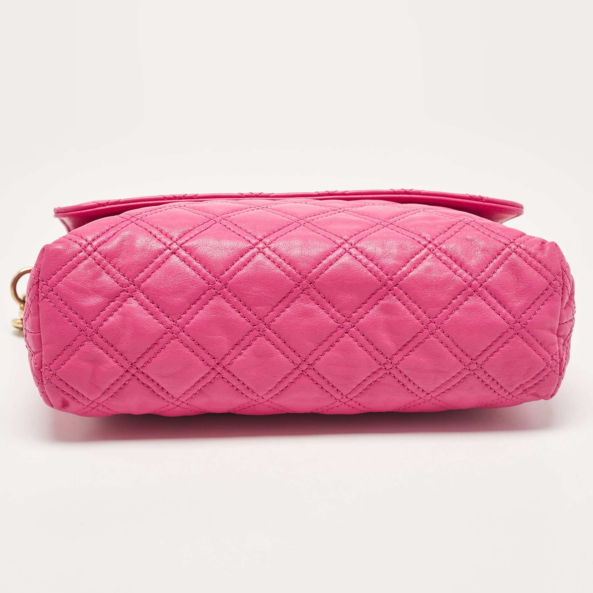 Marc Jacobs Pink Quilted Leather Large Single Shoulder Bag