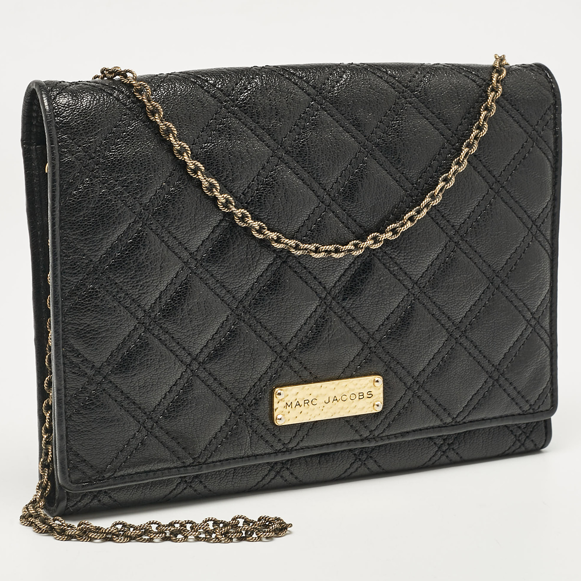 Marc Jacobs Black Quilted Leather All I One Shoulder Bag