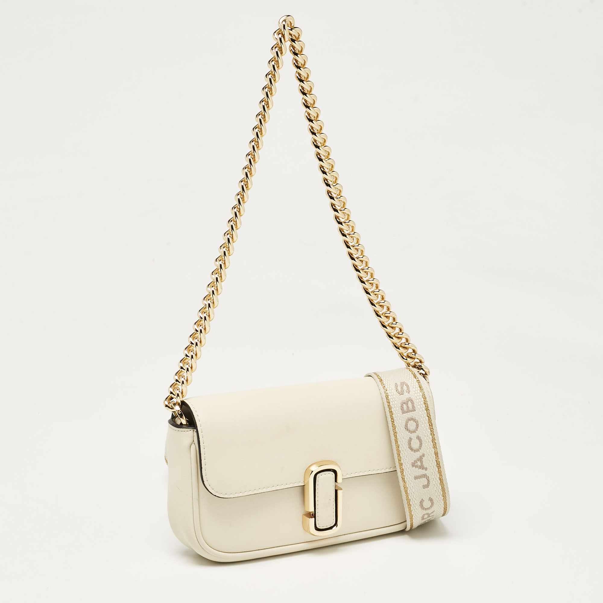 Marc Jacobs Off White Leather Mini The J Marc Shoulder Bag