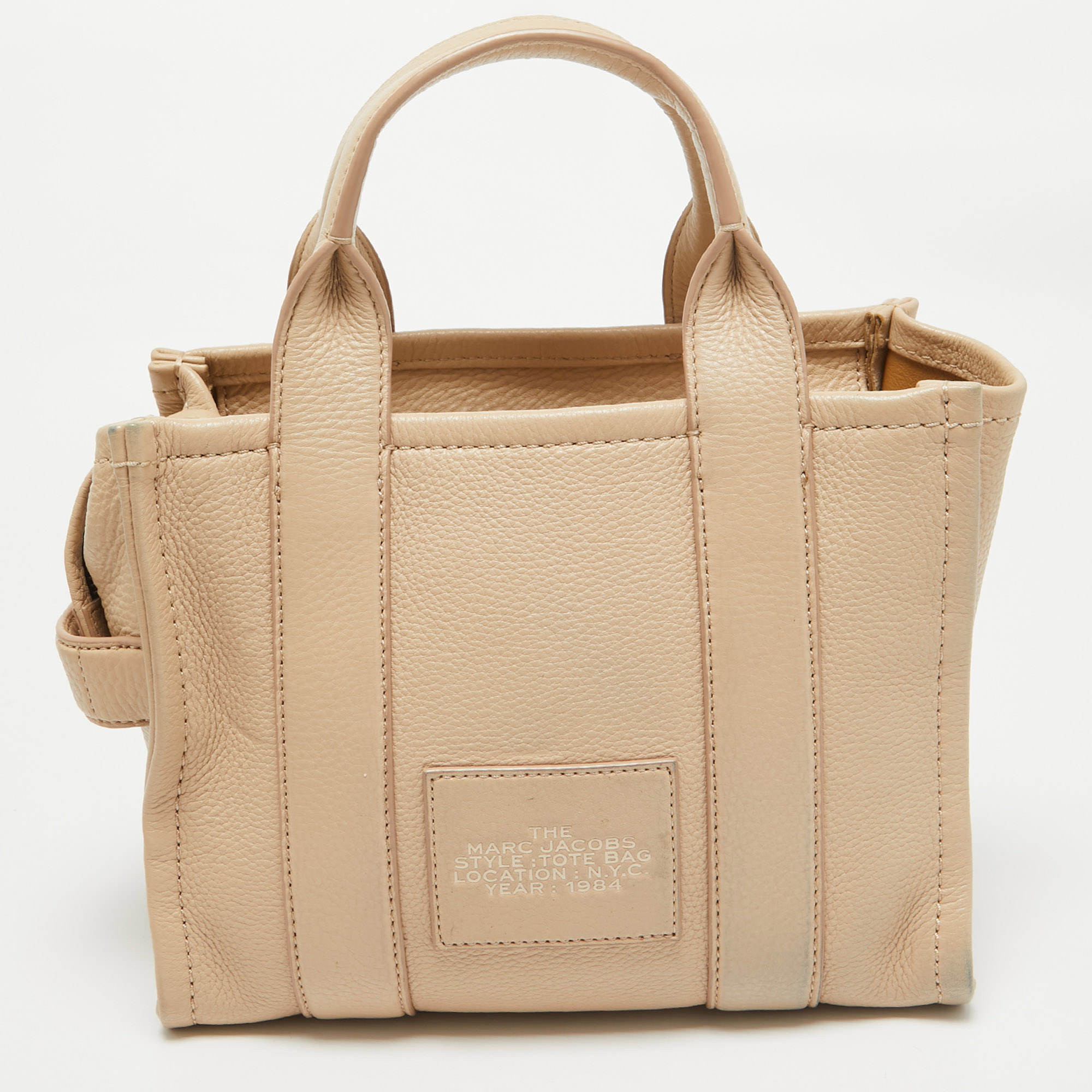 Marc Jacobs Beige Leather Small The Tote Bag