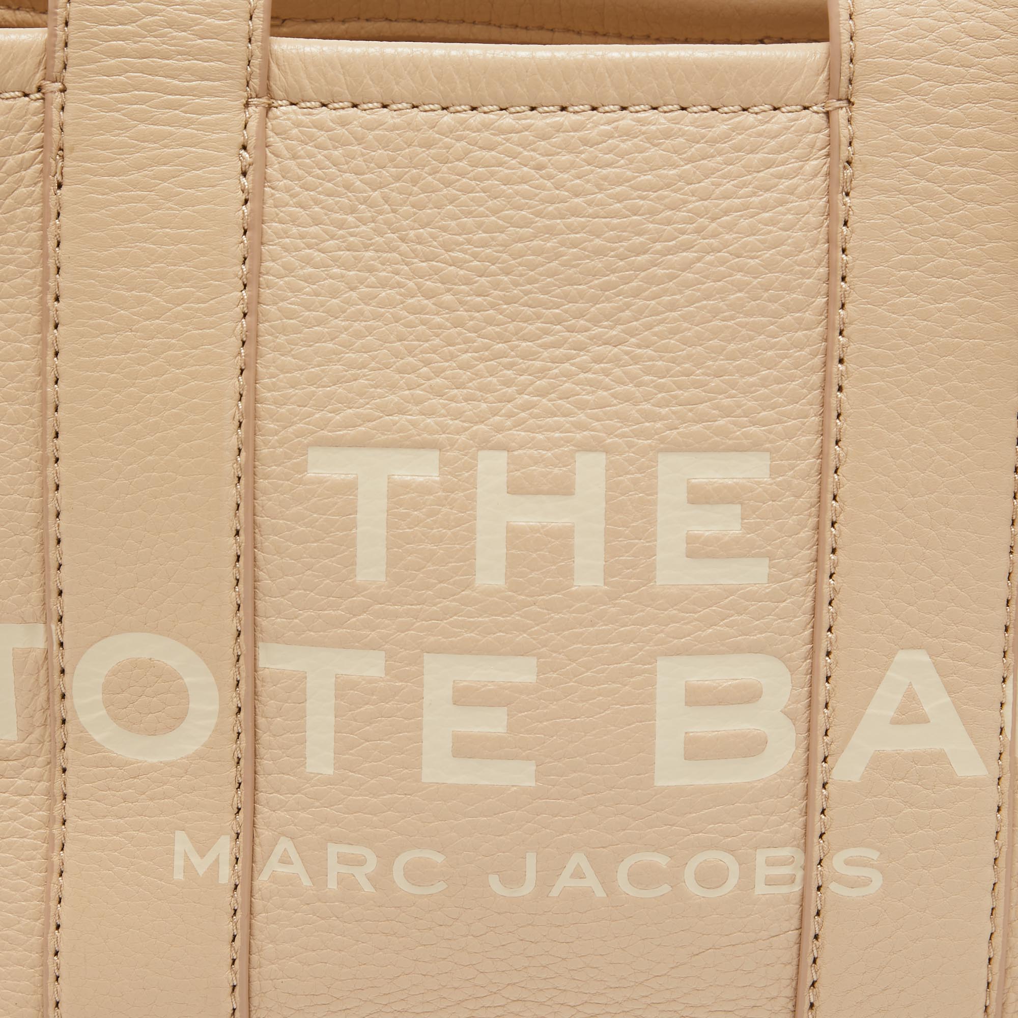 Marc Jacobs Beige Leather Small The Tote Bag