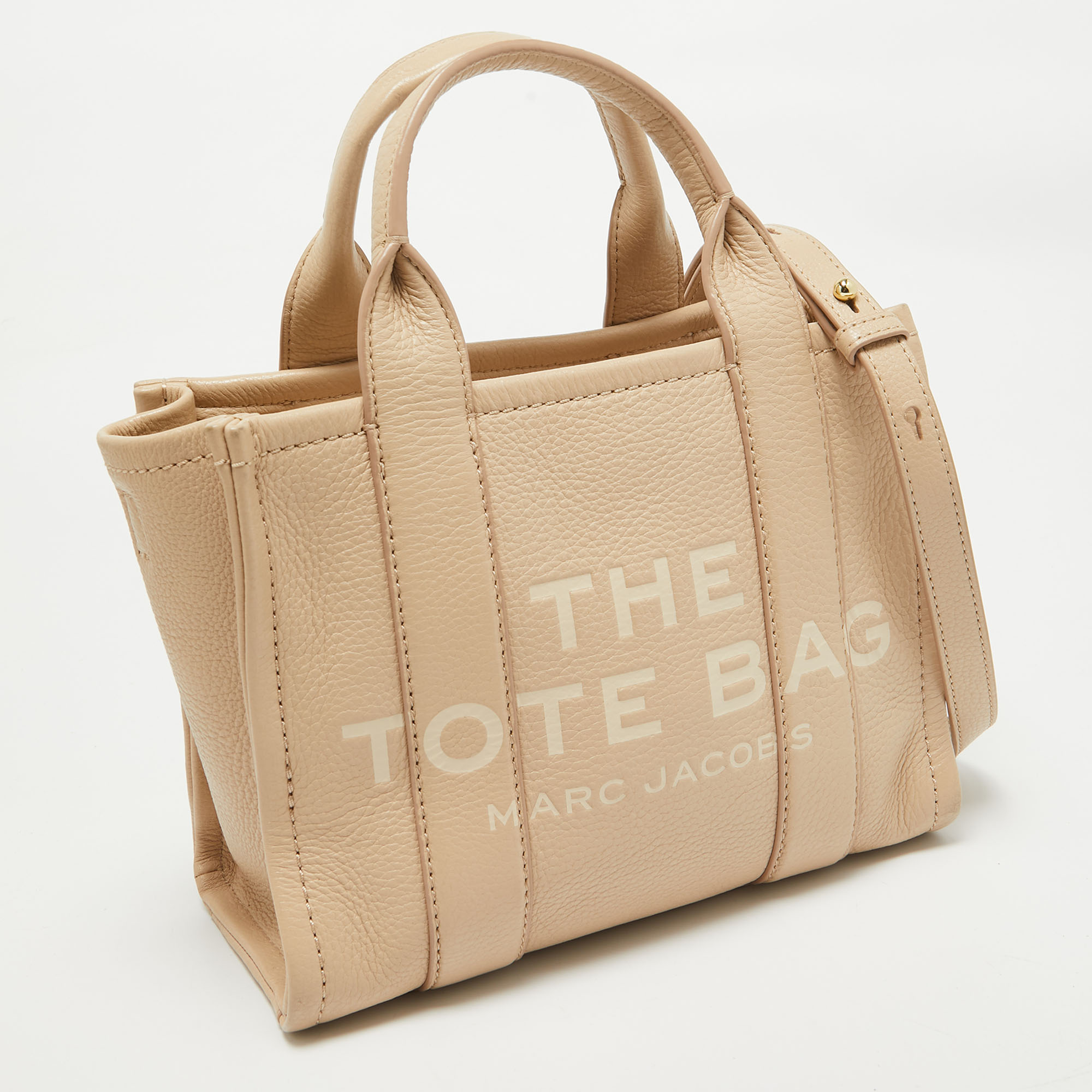 Marc Jacobs Beige Leather Small The Tote Bag