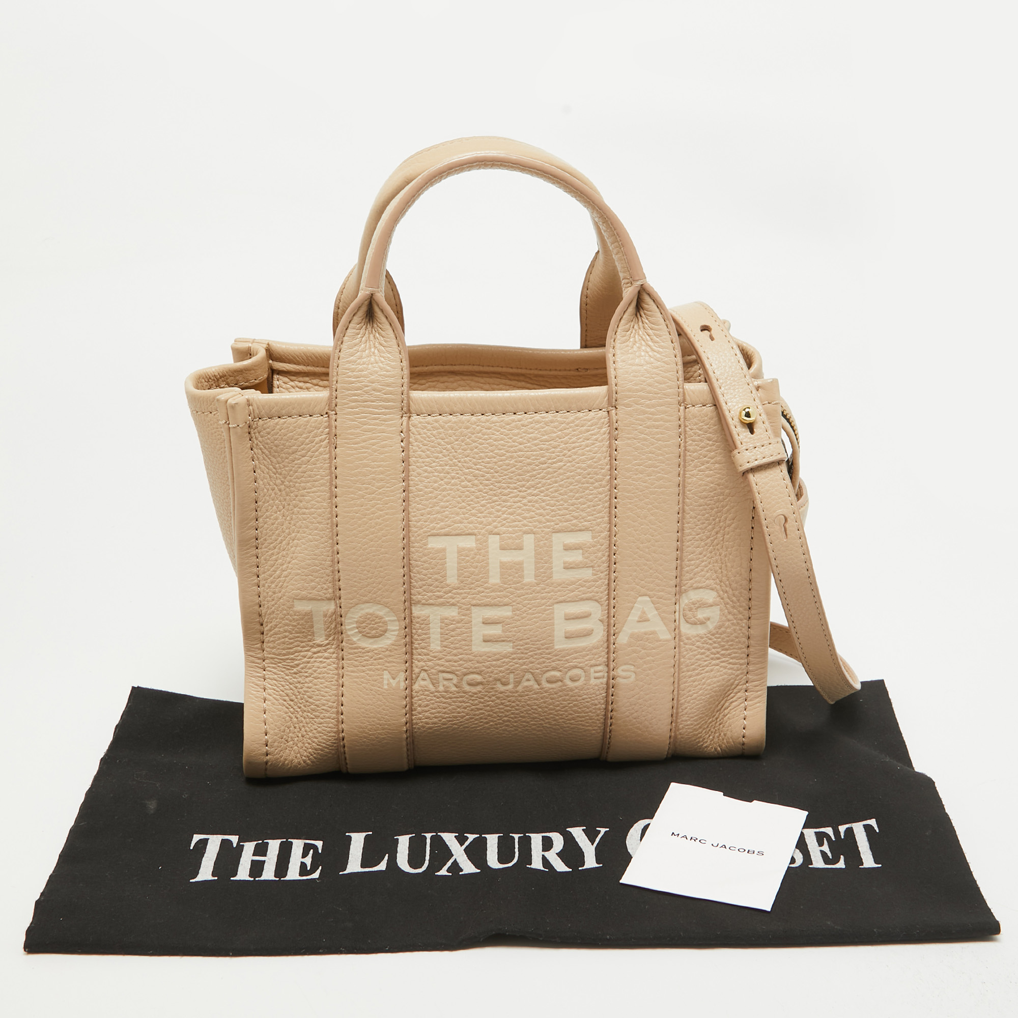 Marc Jacobs Beige Leather Small The Tote Bag