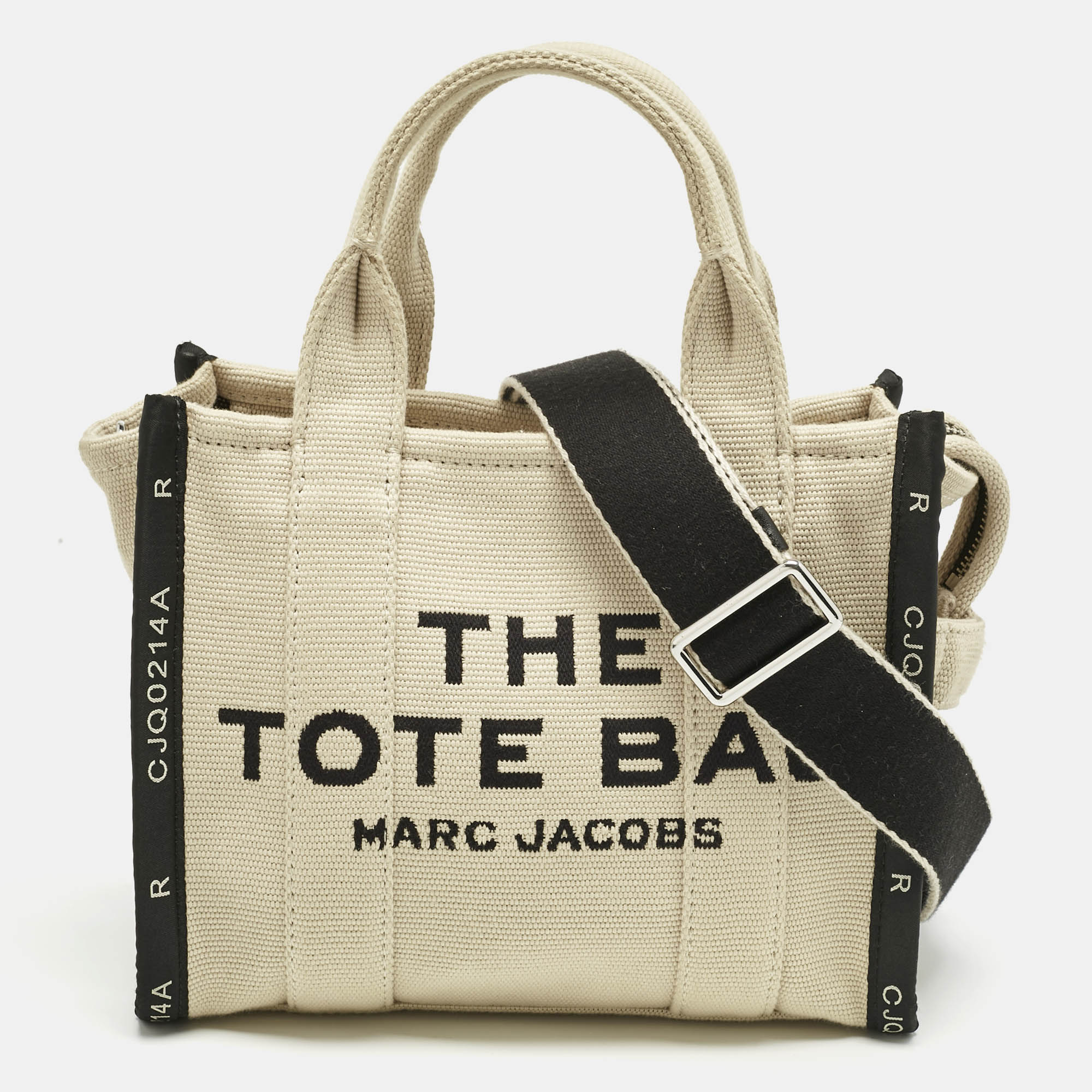 Marc Jacobs Light Beige/Black Canvas Small The Tote - Marc Jacobs - Modalova