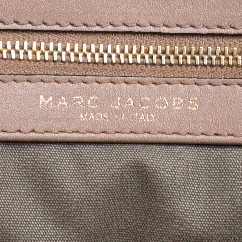 Marc Jacobs Beige Leather Thompson Top Handle Satchel