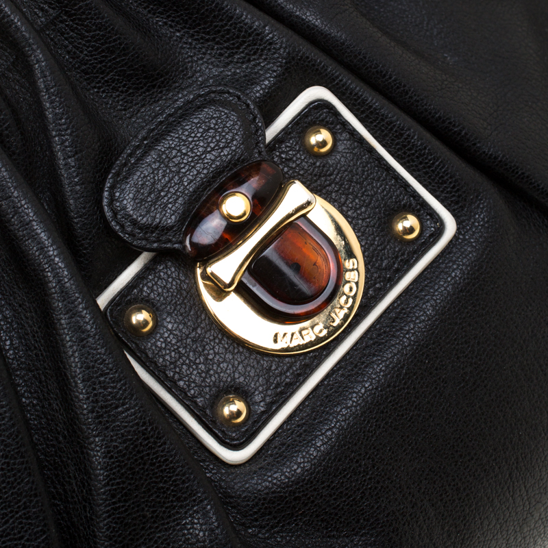 Marc Jacobs Black Leather Capra Satchel