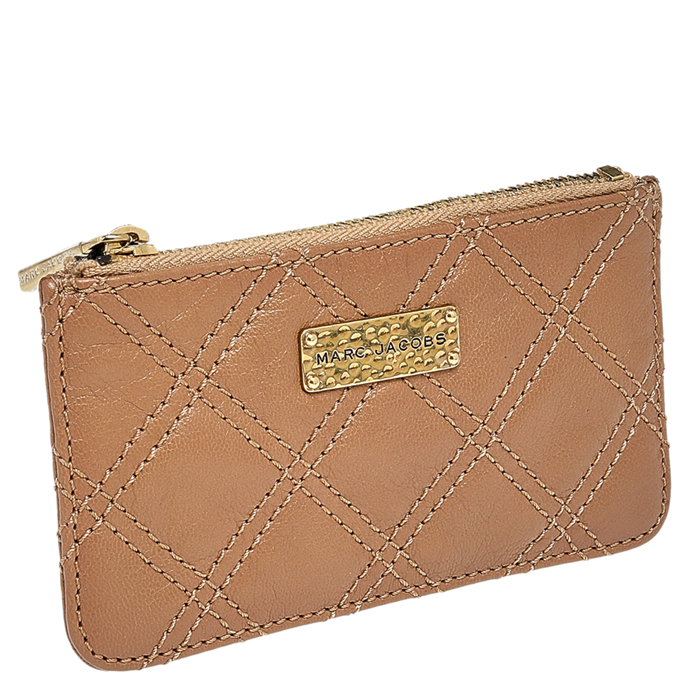 Marc Jacobs Beige Quilted Leather Wallet