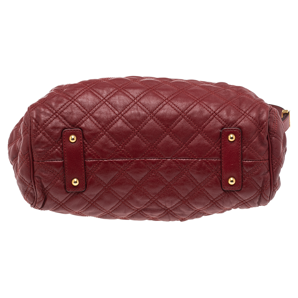 Marc Jacobs Red Quilted Leather Stam Shoulder Bag