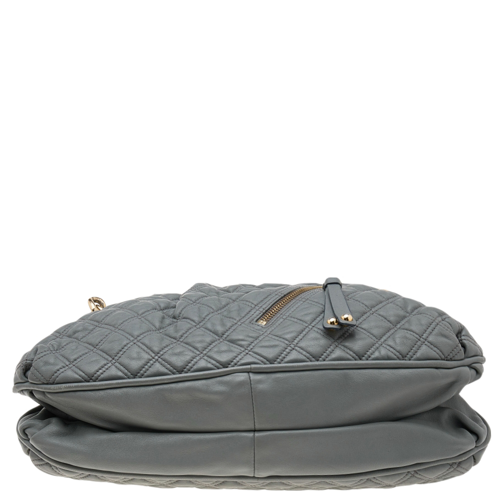 Marc Jacobs Grey Quilted Leather Cecilia Satchel
